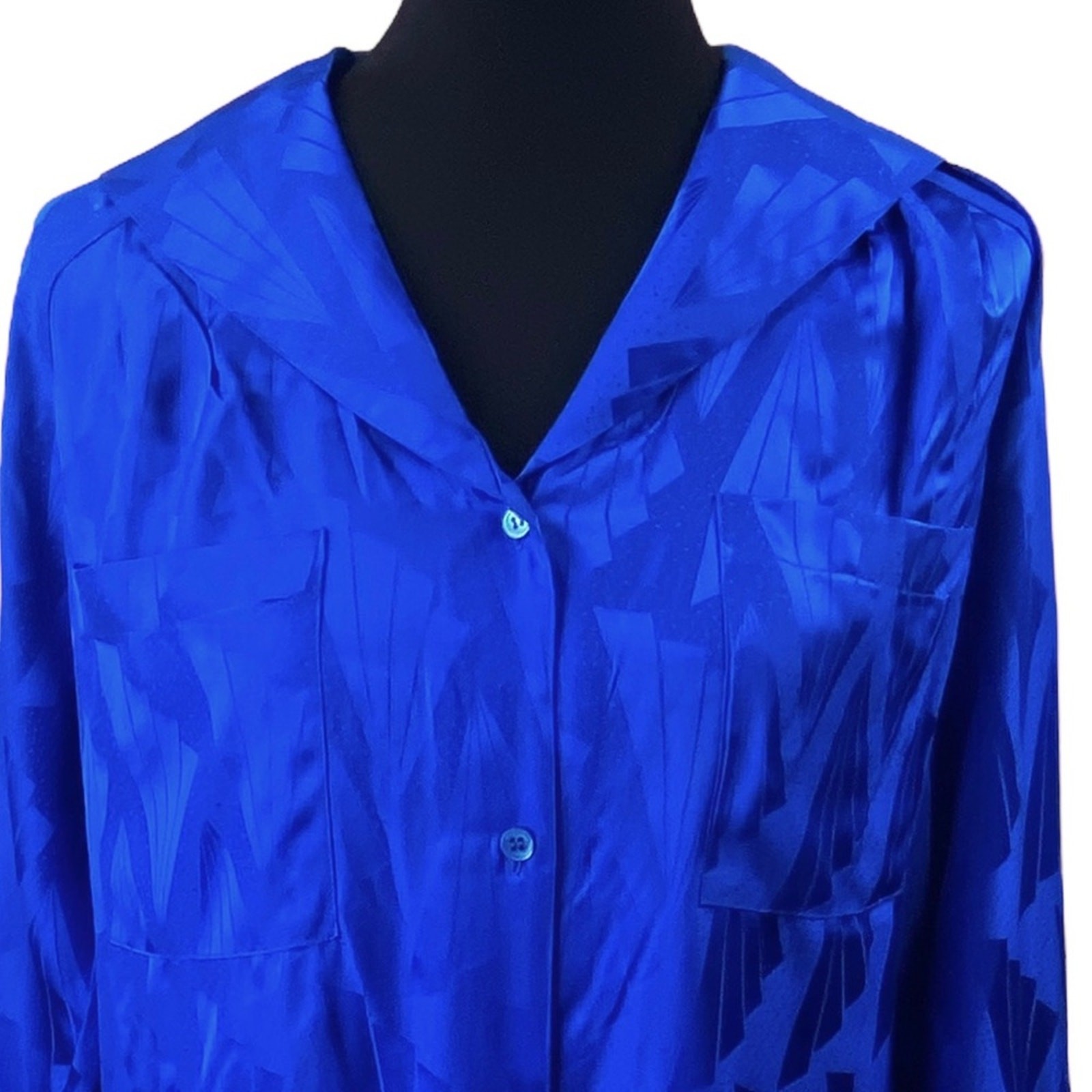 Vintage Dynasty 1980’s 100% Silk Blouse Size S/M Dead Stock New With Tags Retro