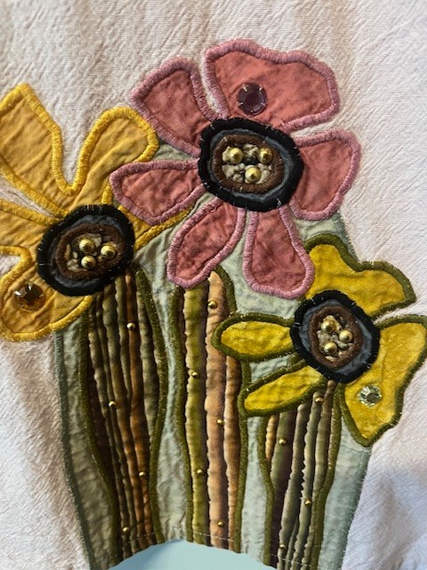 Vintage Alfredo’s Wife Women’s Top Size L/XL Black Floral Embroiled 70s 80s