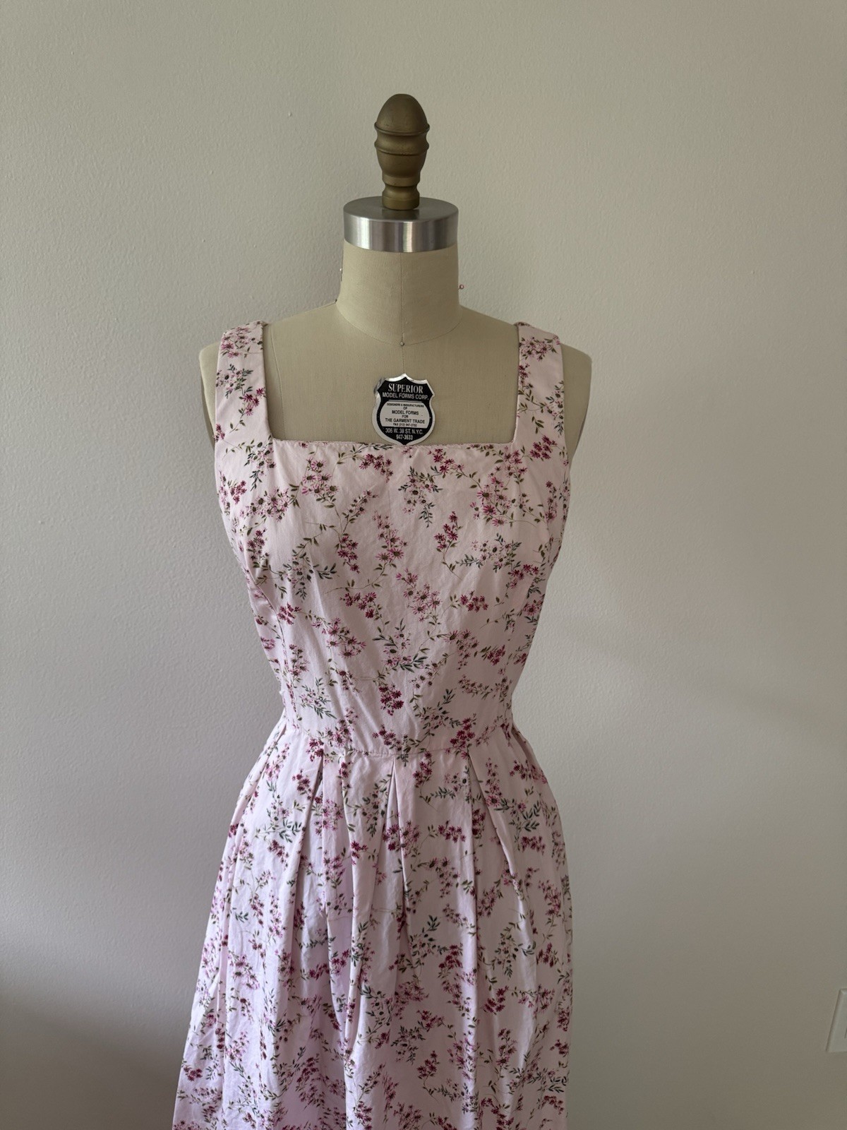 Vtg Floral Rose Cotton Sundress Prairie Dress Cottagecore Boho Small