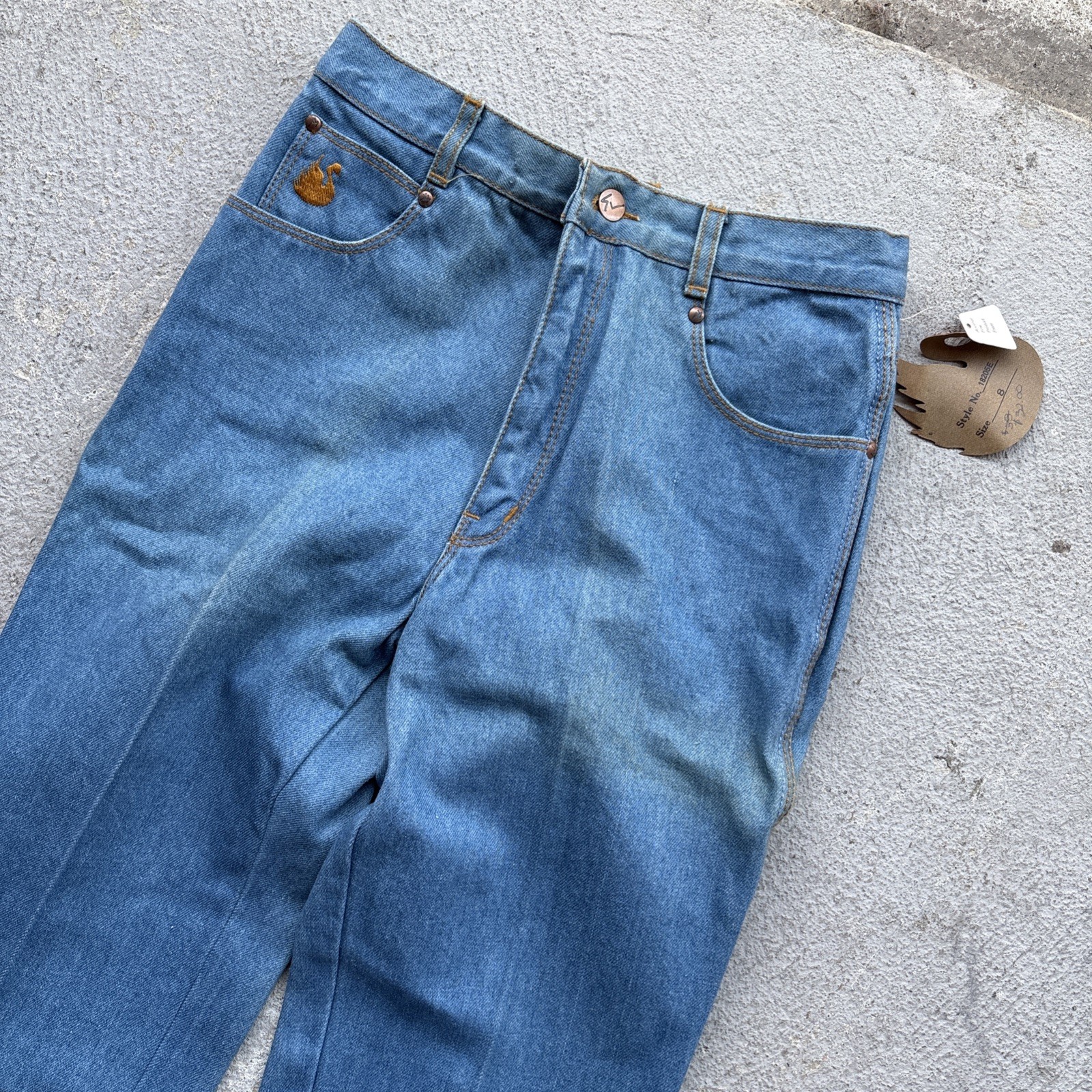 Lot Of 2 70s Deadstock Gloria Vanderbilt Murjani Jeans Womens Denim Sz 8 Vintage