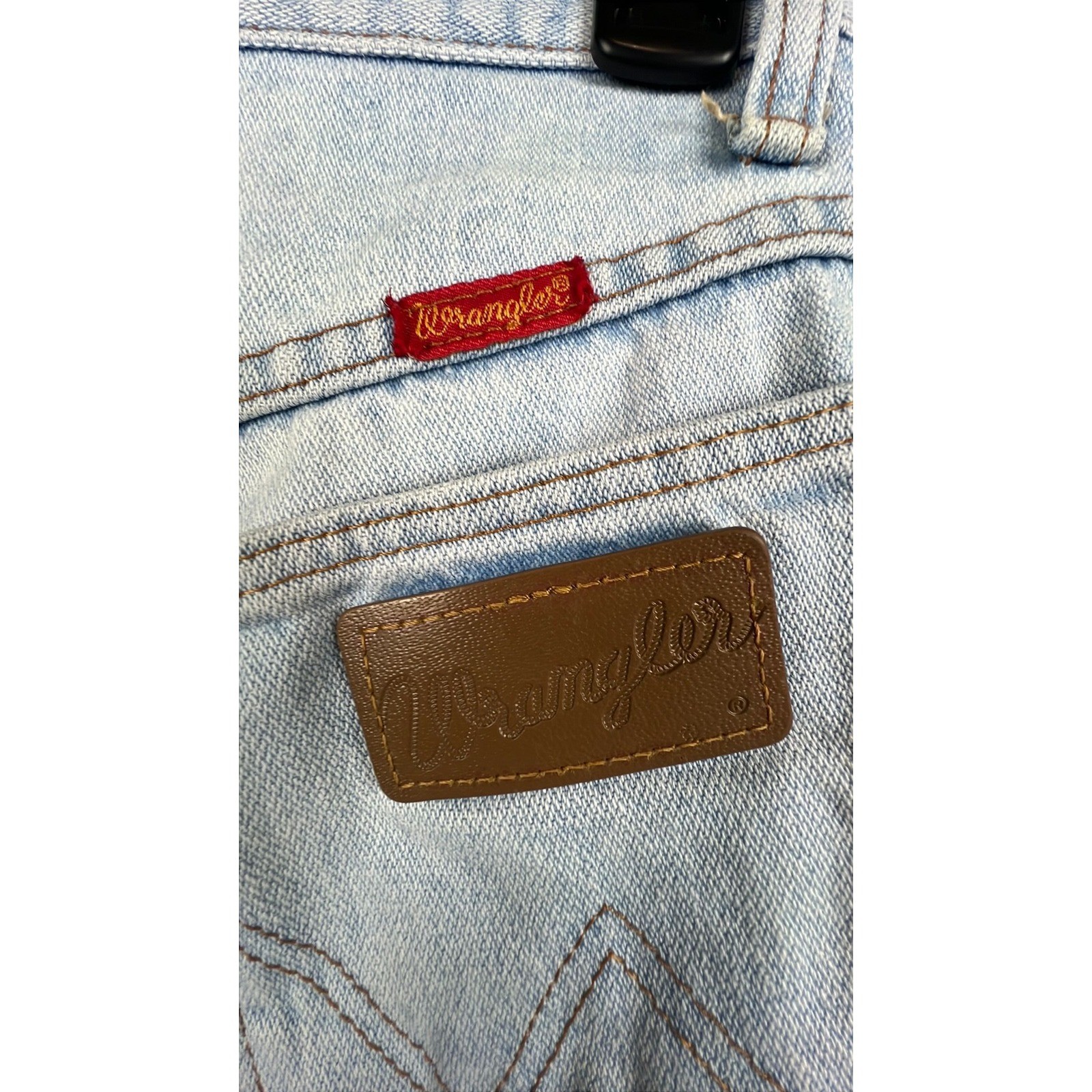 Wrangler 80s Straight Leg Jeans Vintage Western Boho Light Wash Cotton W28 x L36