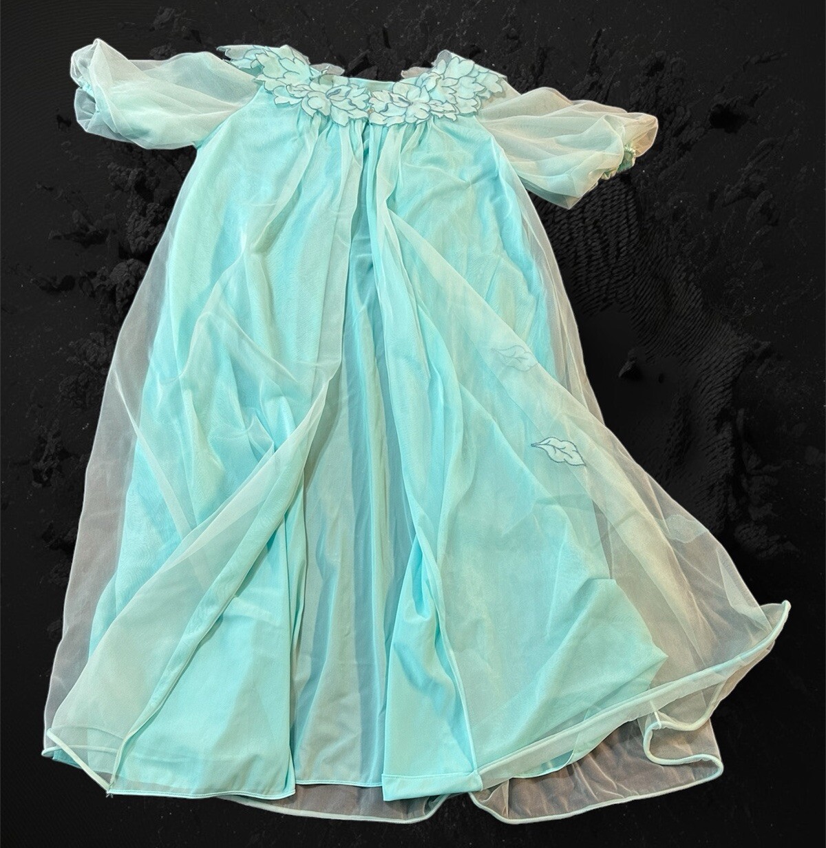 Laros Nylon Peignoir Robe Only Size SM Made in USA Style 1078 Vintage