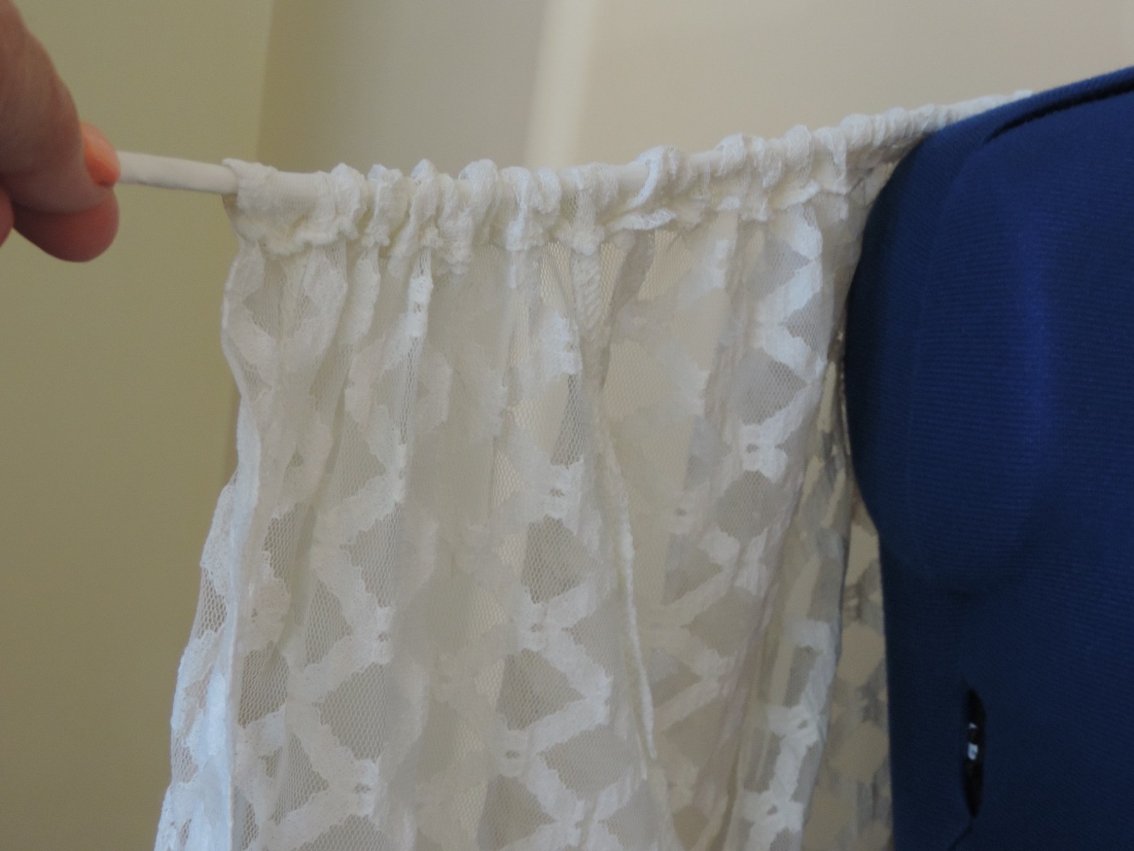 Vintage 60-70s White Lace Over Jacket Cover-Up L /XL Bust 40+ Dolman Sleeve