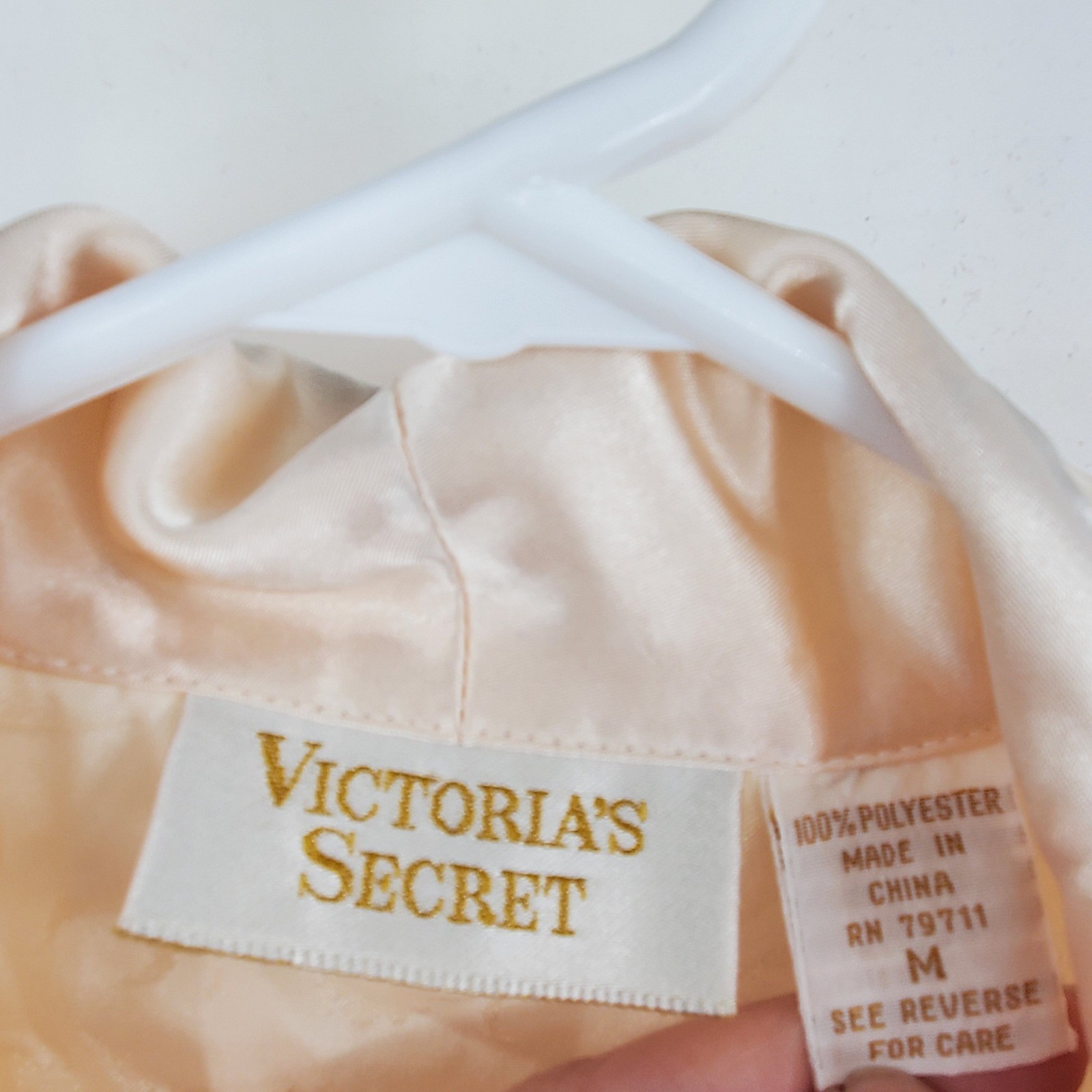Vintage Victoria’s Secret Gold Label Floral Jacquard Pajama Set Cream Medium