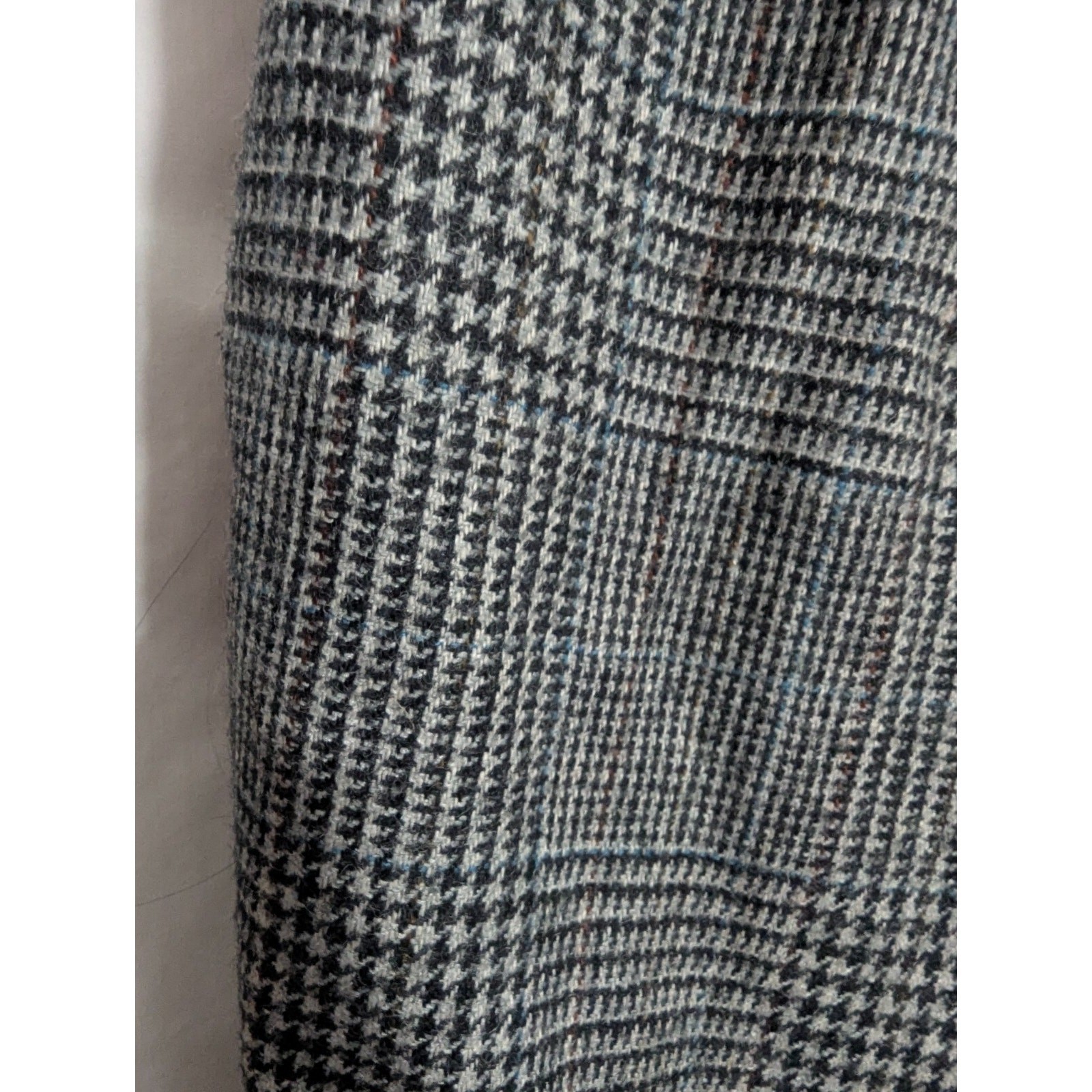 Vtg Bill Blass Gray Plaid Wool Pleated Pants Sz 14 31W 29L Z1 Academia Preppy
