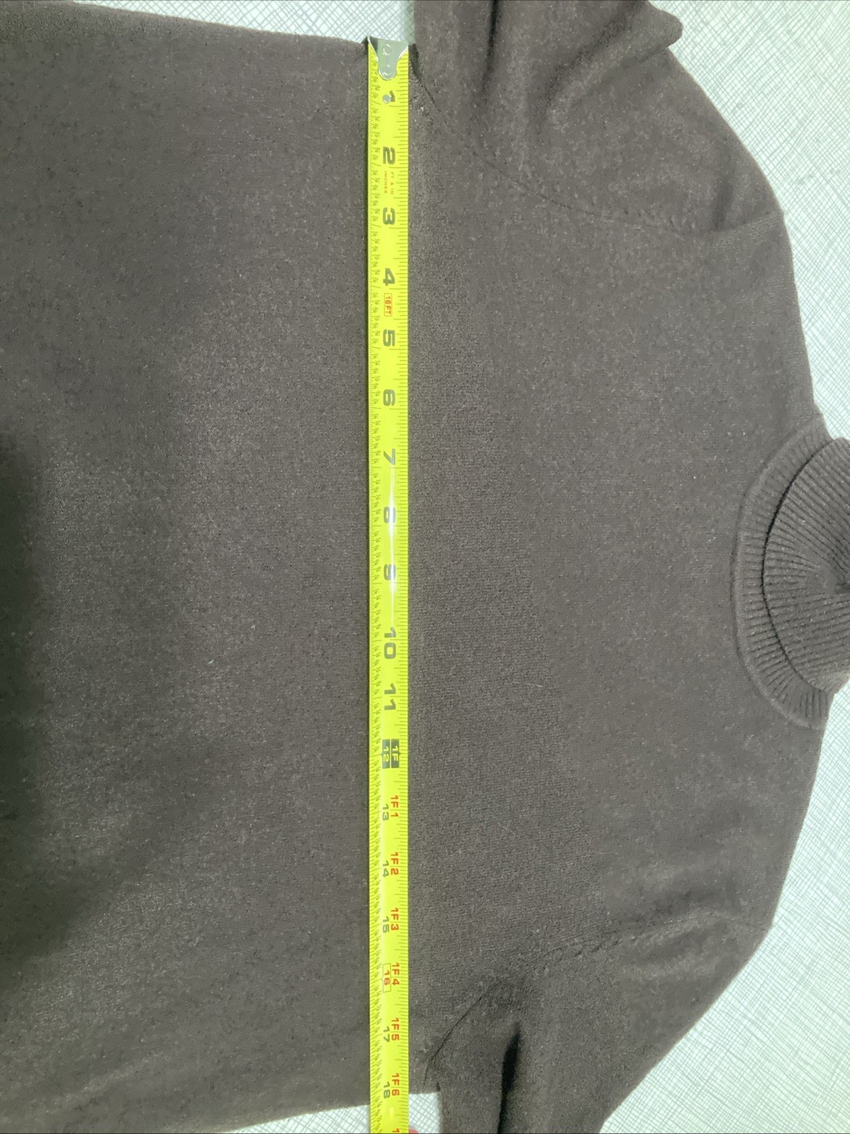 Vtg 90s Petite Sophisticate Brown Ribbed Turtleneck Sweater Large Rayon Blend