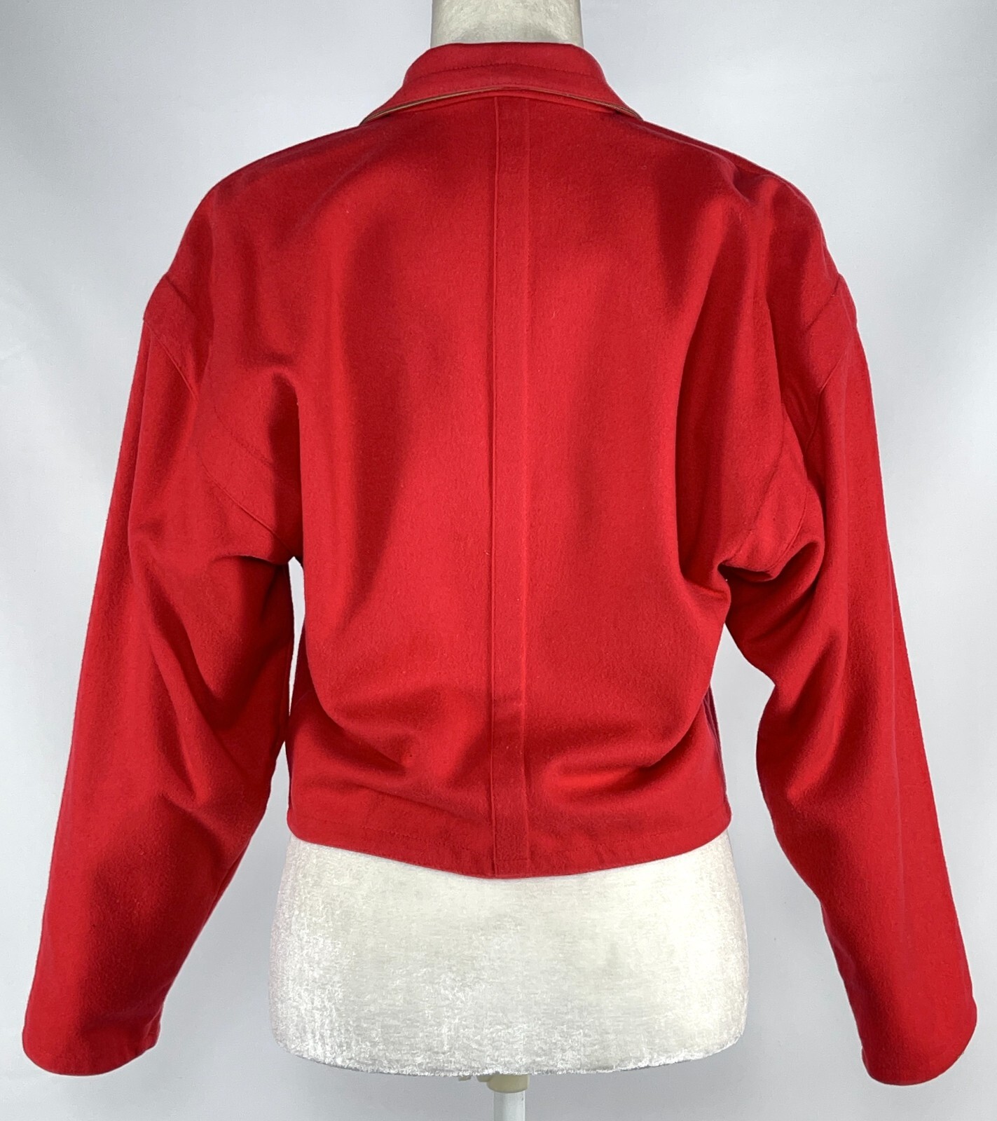 Very Rare Vintage late 70’s Gianni Versace Red Wool Short Jacket Made in Italy