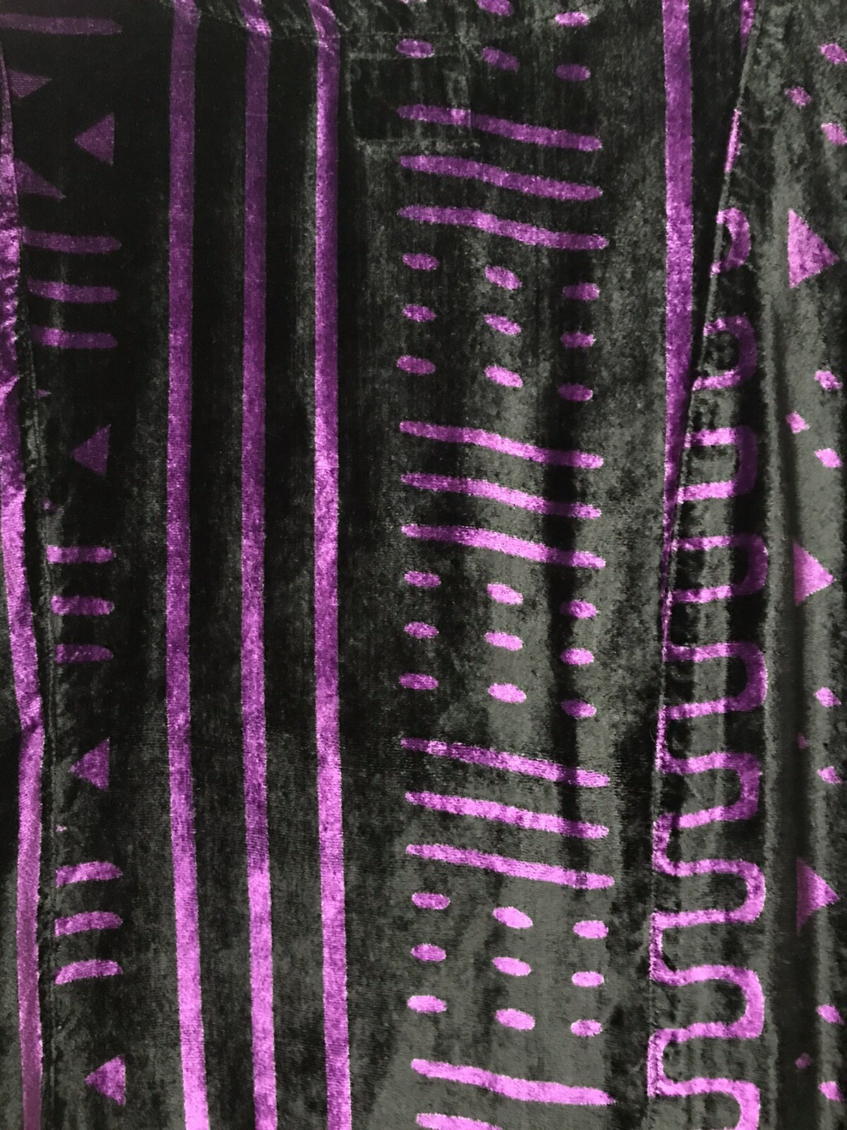 AsHro Black Purple Velvet Dress Kimono Kaftan Boho Maxi Tunic Cape Artsy Vtg