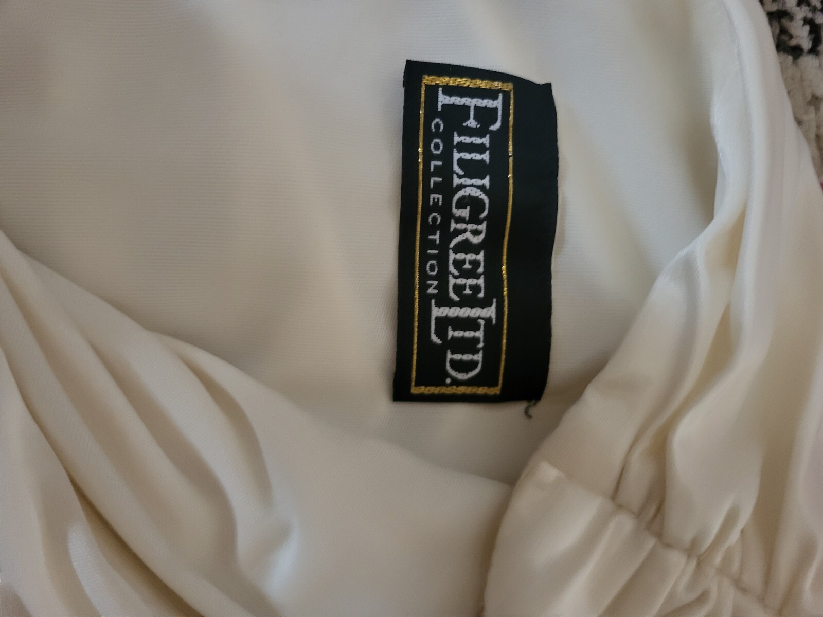 Filigree Lt vintage beaded womens S M Dress size 6 ruched bridal party chic