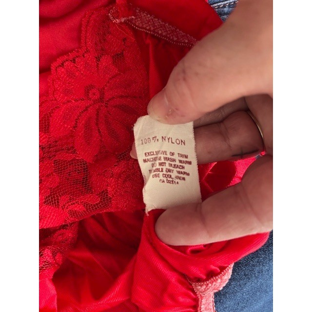 Vintage Darling body fashions Red bodysuit teddy lace lingerie size M