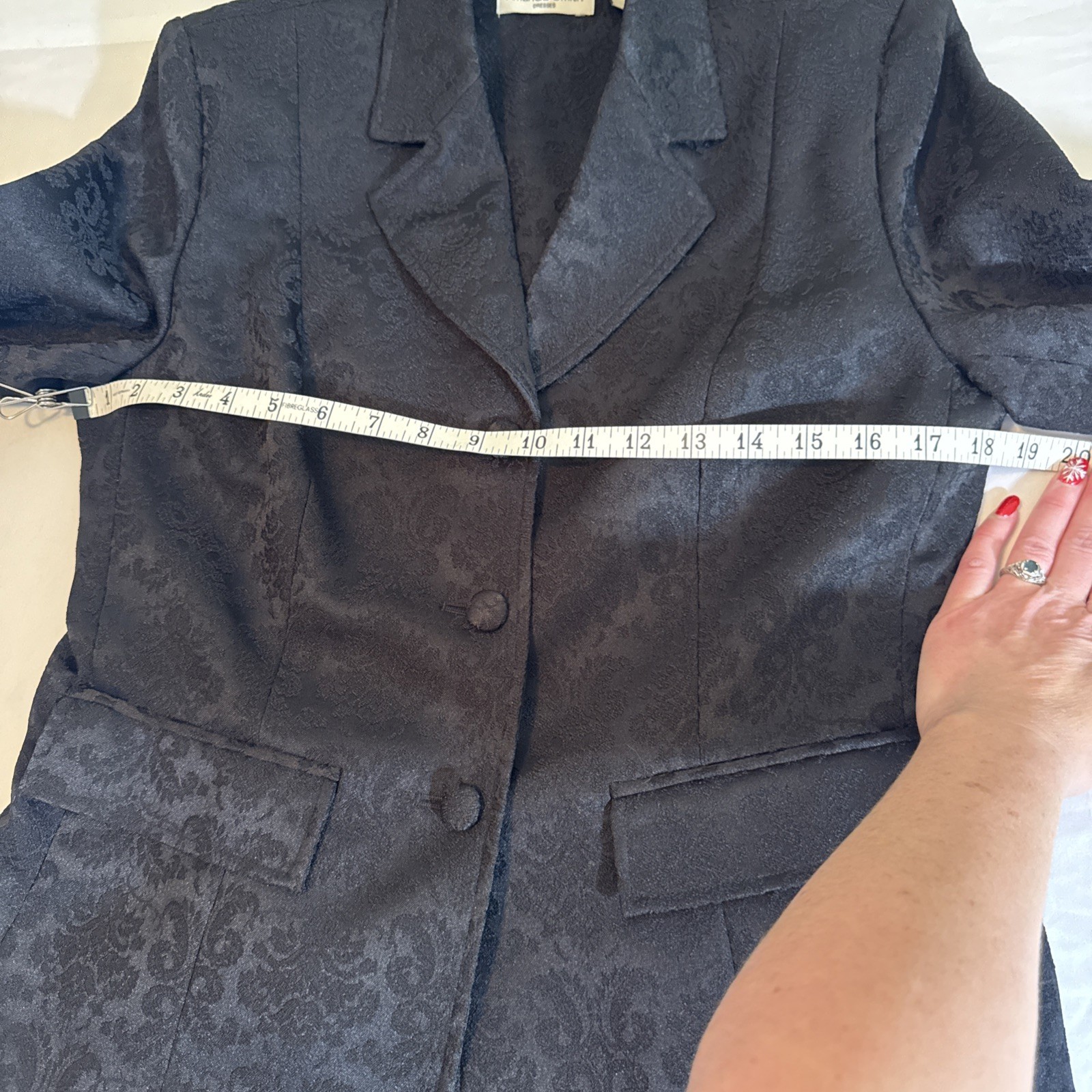 Vintage Amanda Smith Blazer And Skirt Set Black Women’s Size 8 NEW Gorgeous Rare