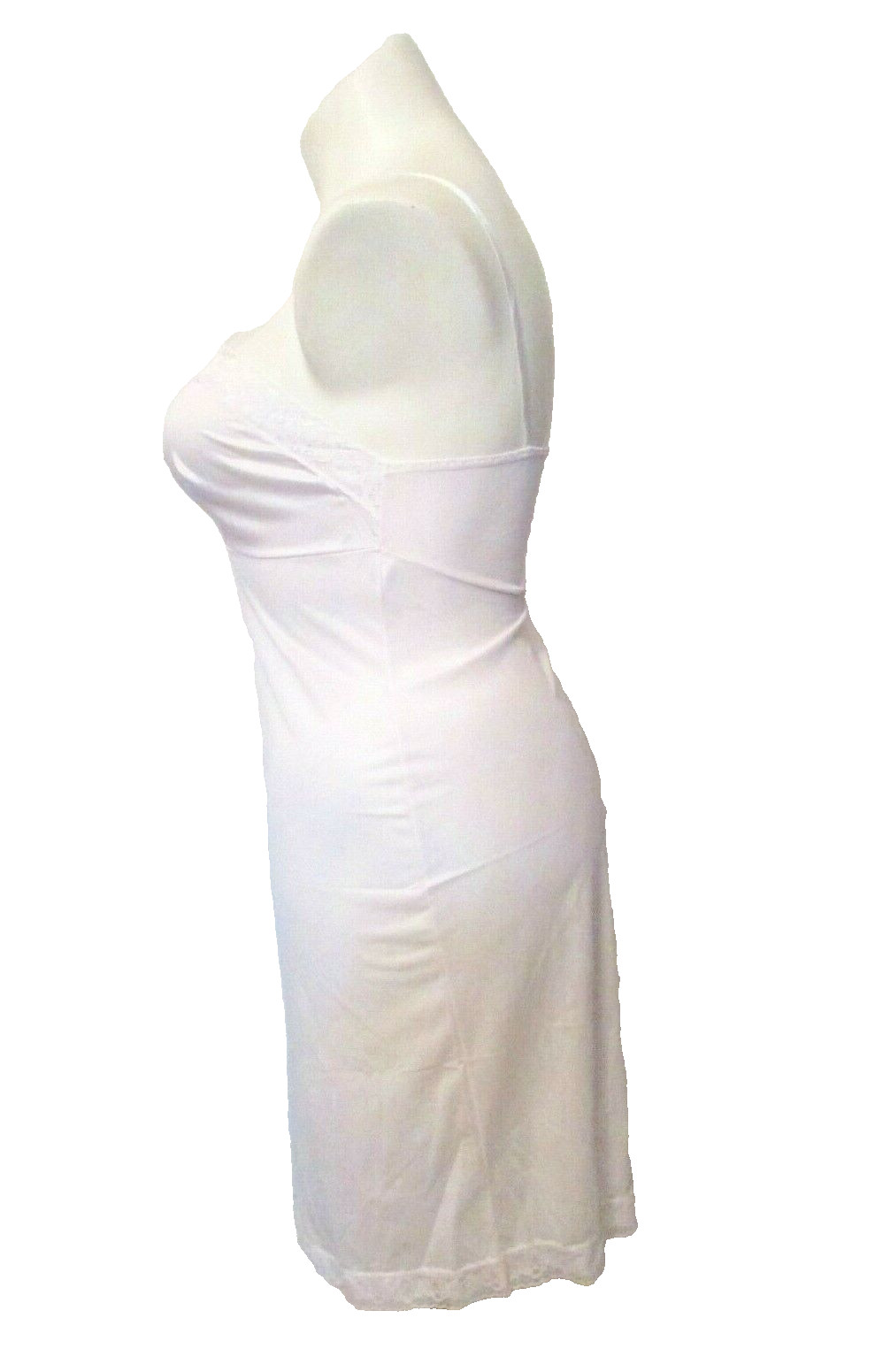 Vanity Fair 10-103 Semi-Sheer Off-White Nylon Lace Trim 22″ Full Dress Slip 36