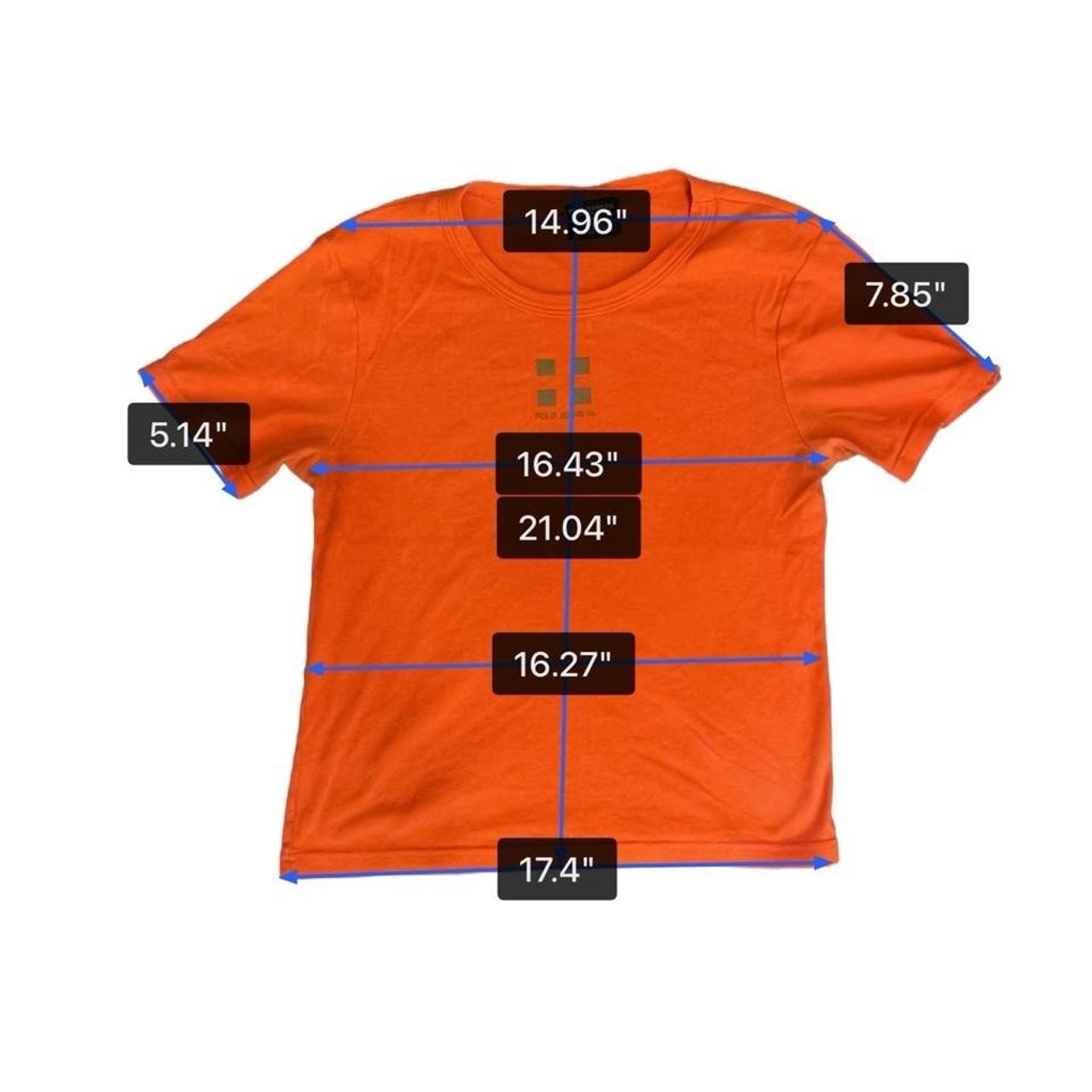 Vintage polo jeans co Ralph Lauren orange cotton tshirt size L