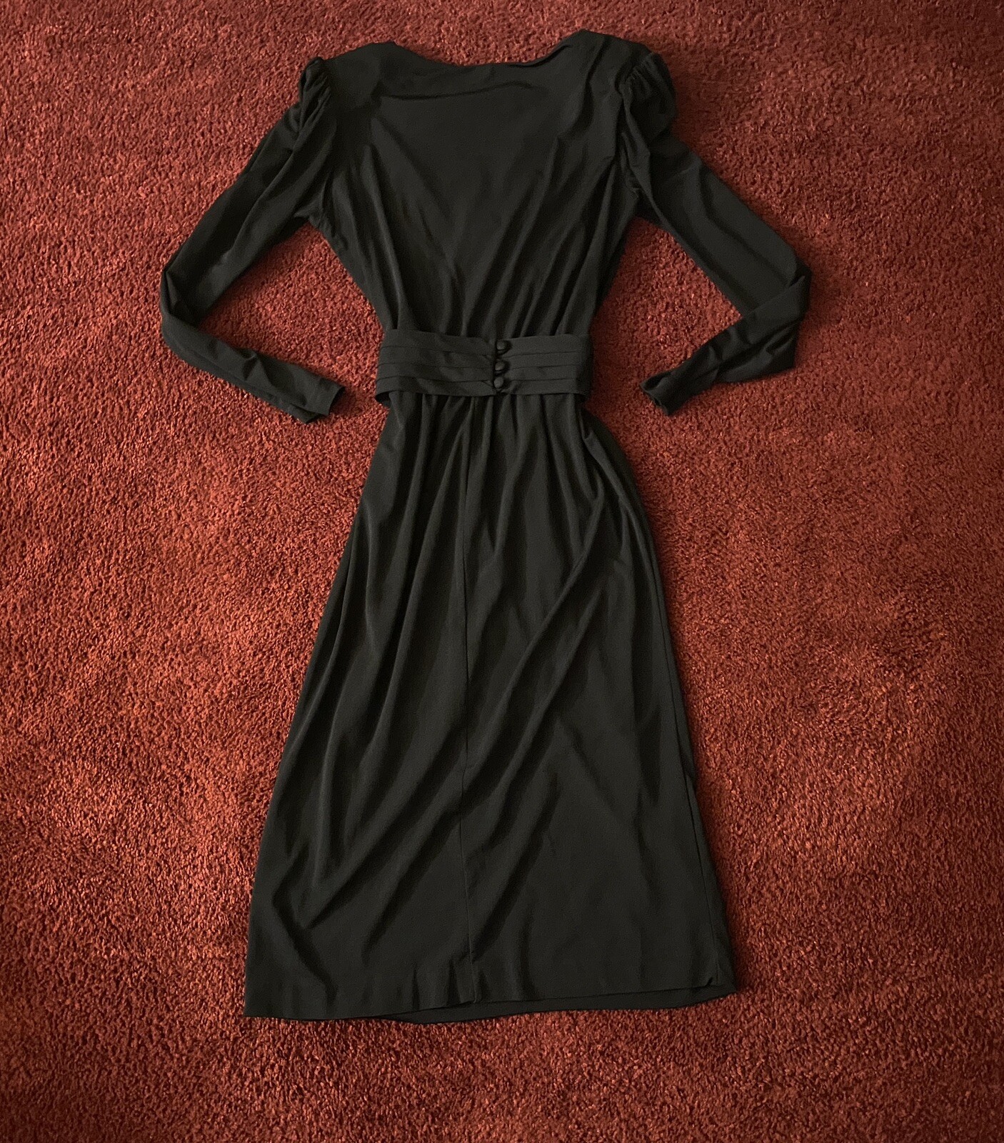 vintage little black dress nye holiday draped aesthetic 70s 80s 90s