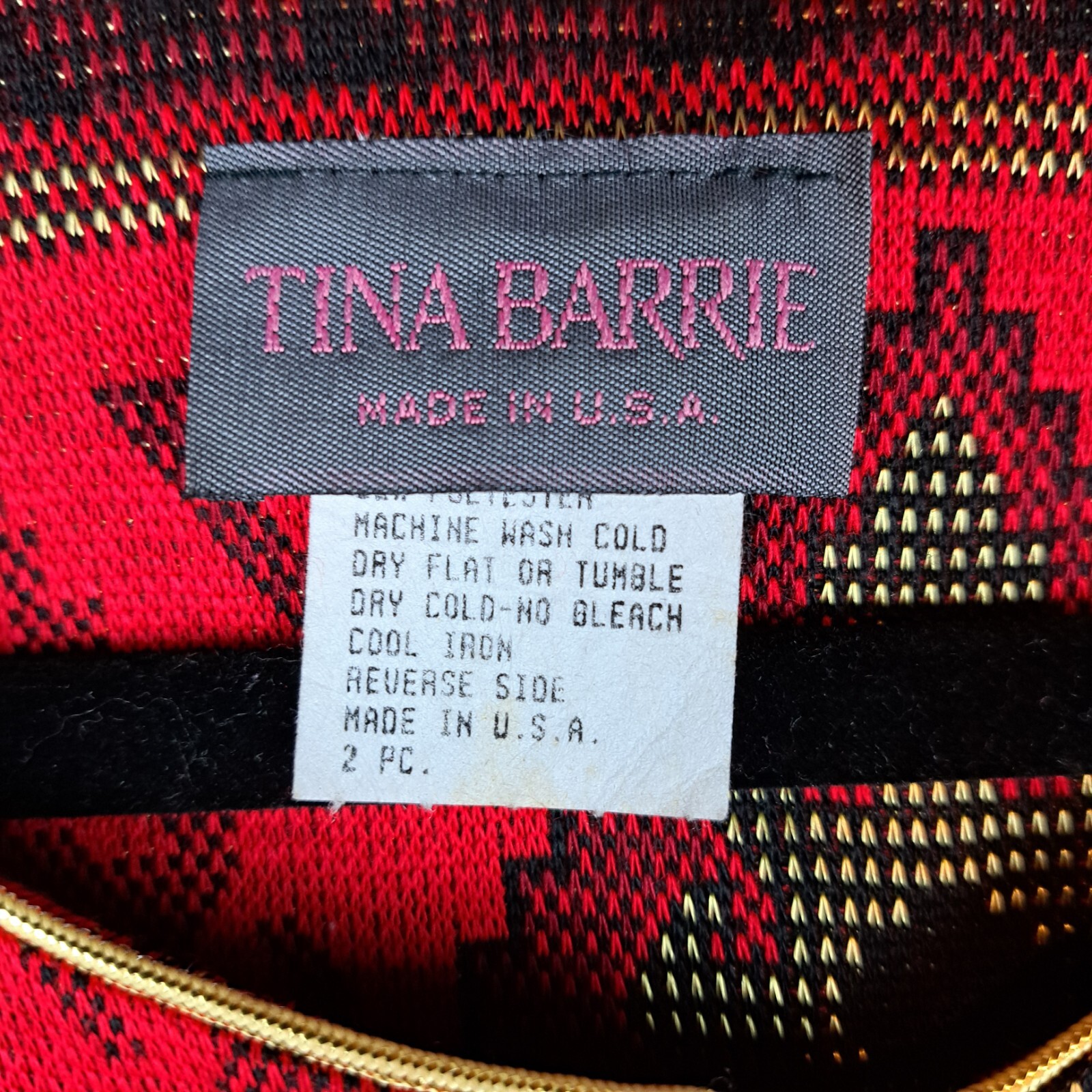 Vintage Tina Barrie Size 18 Black Red Gold Boho Vintage Hippie Retro Y2K Western