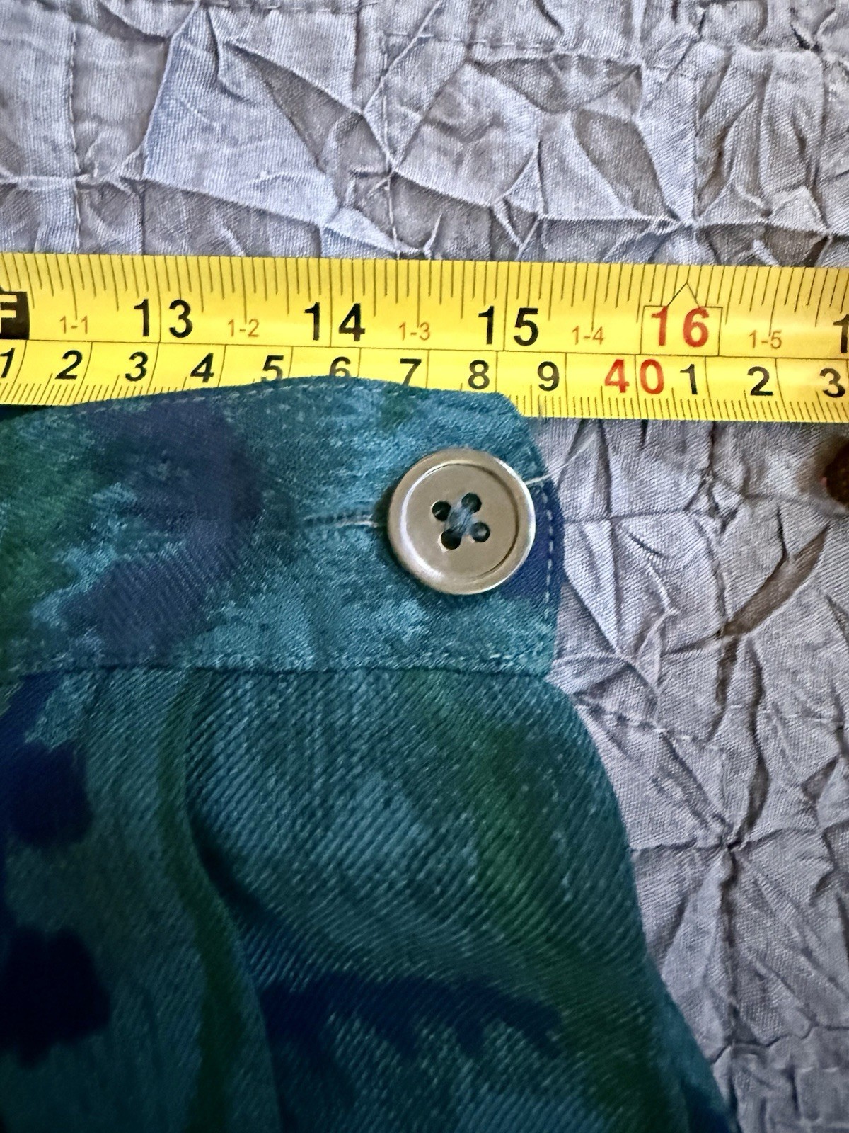 VTG Perry Ellis Wool Silk Paisley Skirt 14 Midi Green Blue Golden Girl Core 80s
