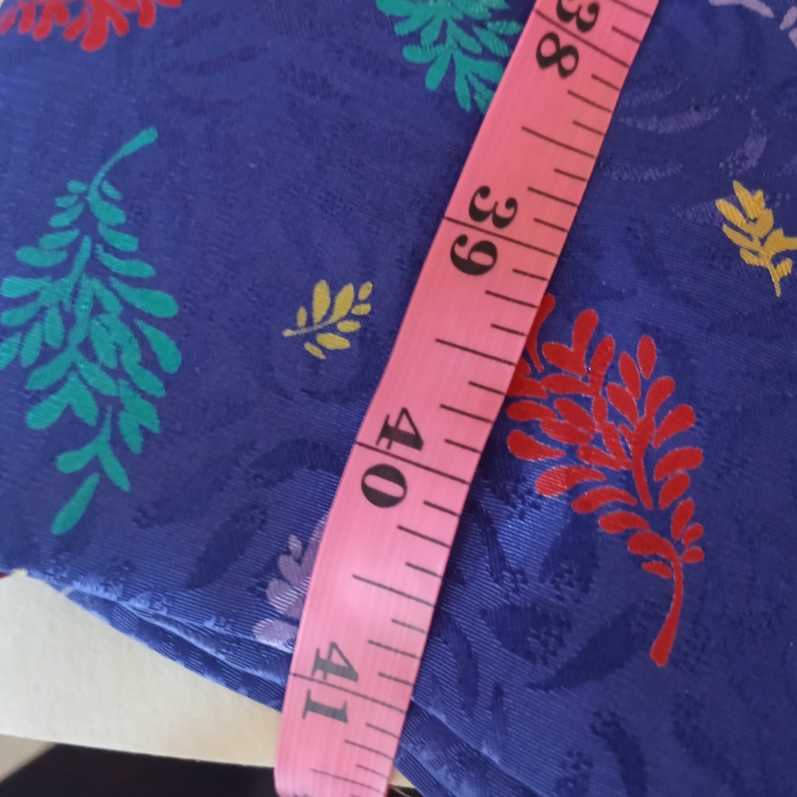 Vintage 80’s Lisa Petites Blue Leaf Dress w/Hip Ruffles Women’s Size 6