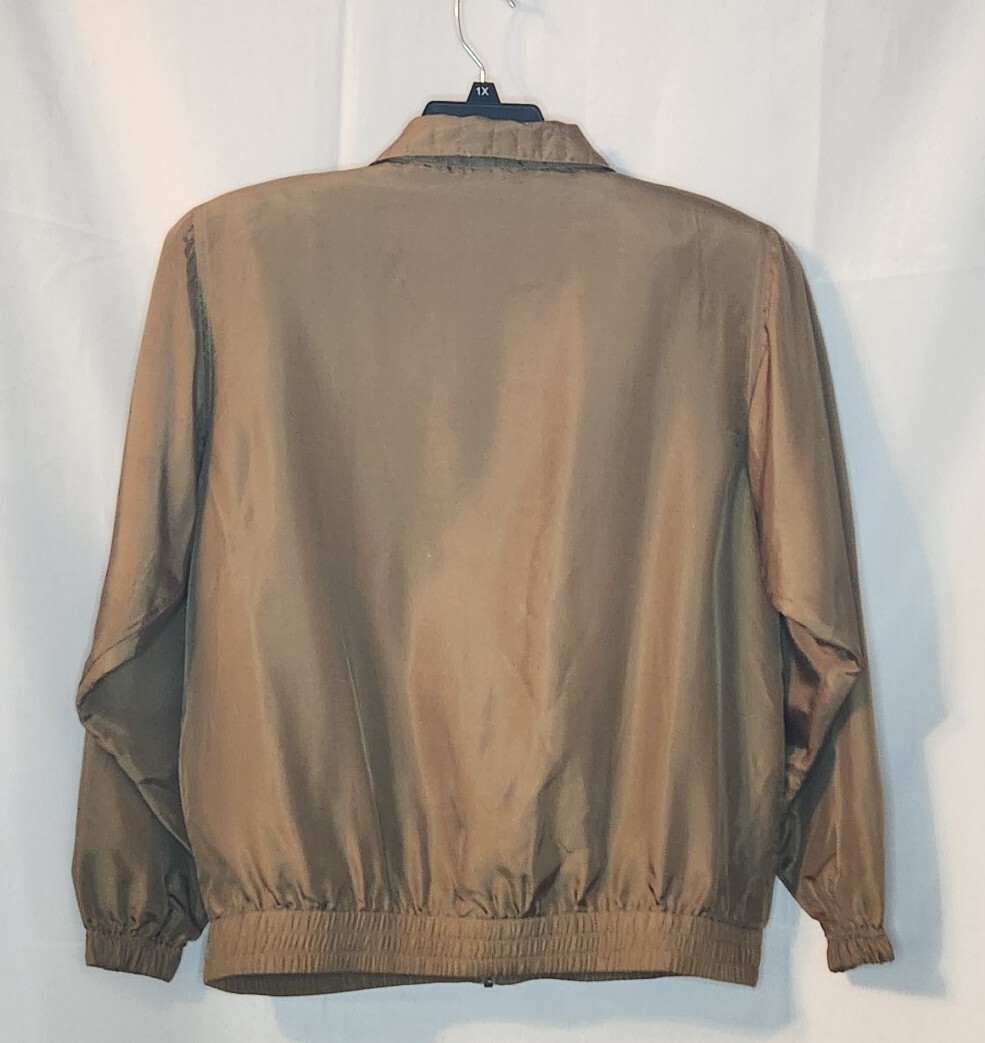 Maurada Vintage Silk Windbreaker Tracksuit Jacket & Pants Brown Medium Lined