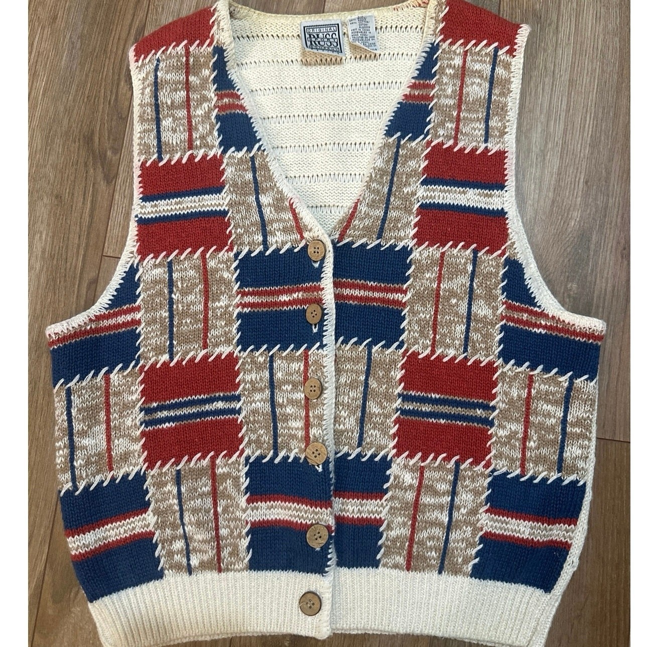 Vintage Russ sport company Petite sweater vest sleevless women size Medium