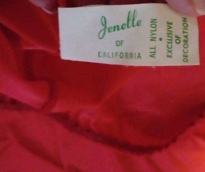 Vintage Jenelle of California Wrap Robe Top Red Bottoms Lace Pajamas Large Tall
