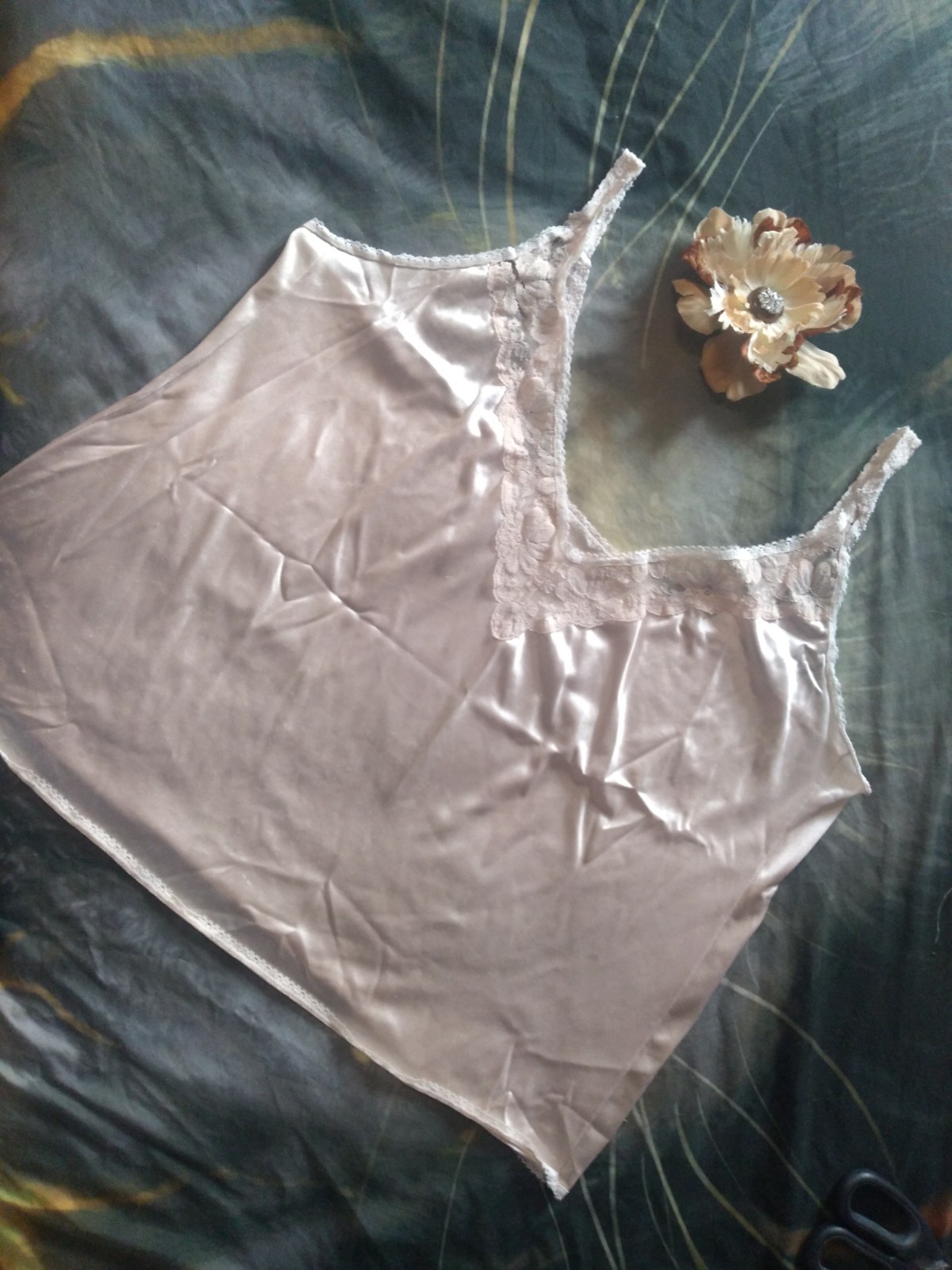 Vintage Camisole Blush Beige Lace Plus Sissy Vintage Lingerie Top