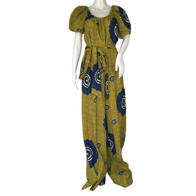 Ulla Johnson Jumpsuit Palazzo Green Multi Size 4 Classic Elegant Casual DMA44