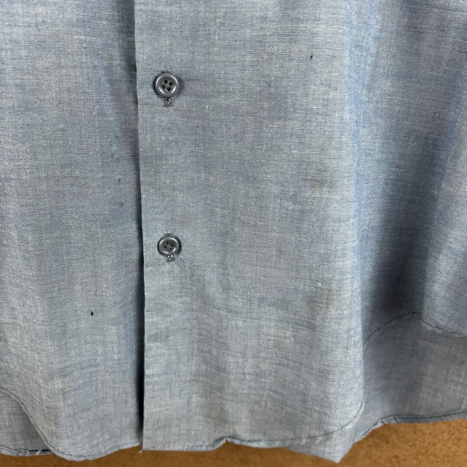 VTG 70s Key Imperial Embroidered Flowers Chambray Work Shirt Boho Hippie L USA