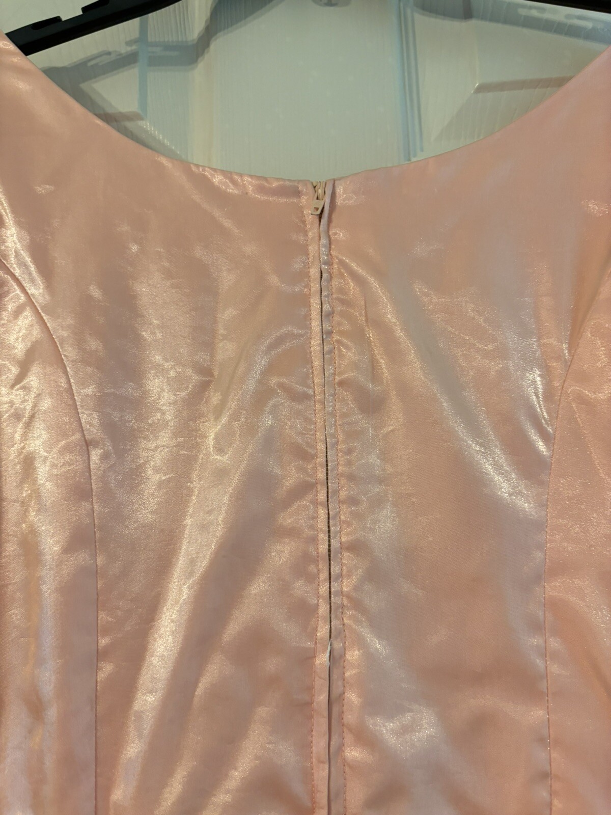 PINK Unlabled 80’s Prom Dress Theatrical Halloween Formal Dress up Gown Homemade
