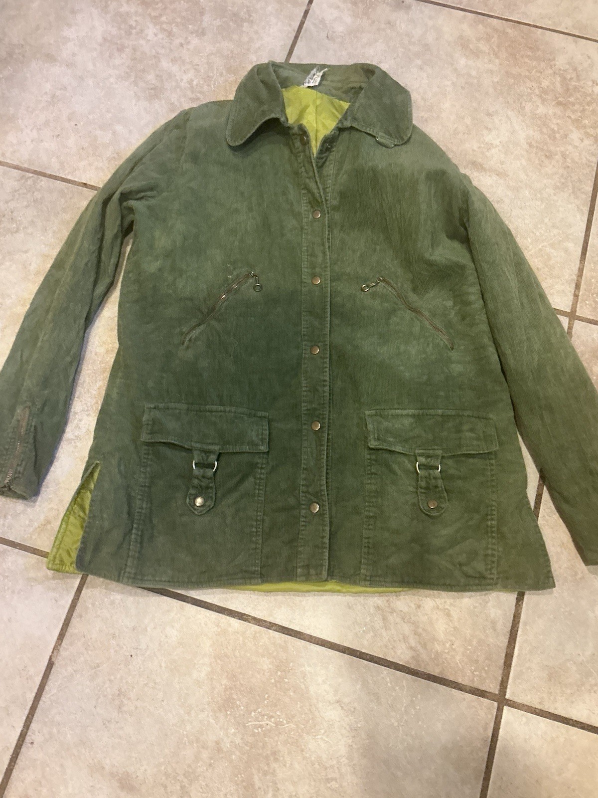 Vintage Sir James Women’s Green Corduroy Jacket Chore S/m 50s 60s