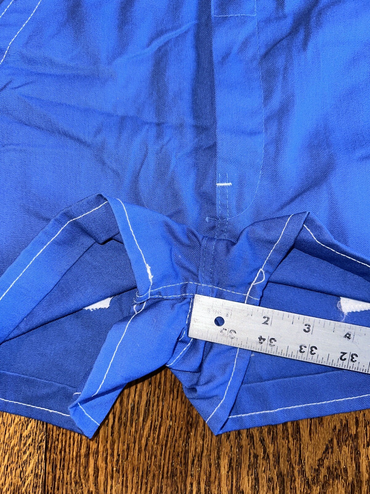 Vtg Washington Dee Cee Overalls Shorts Shortalls Blue 11/12 Not Denim Made USA