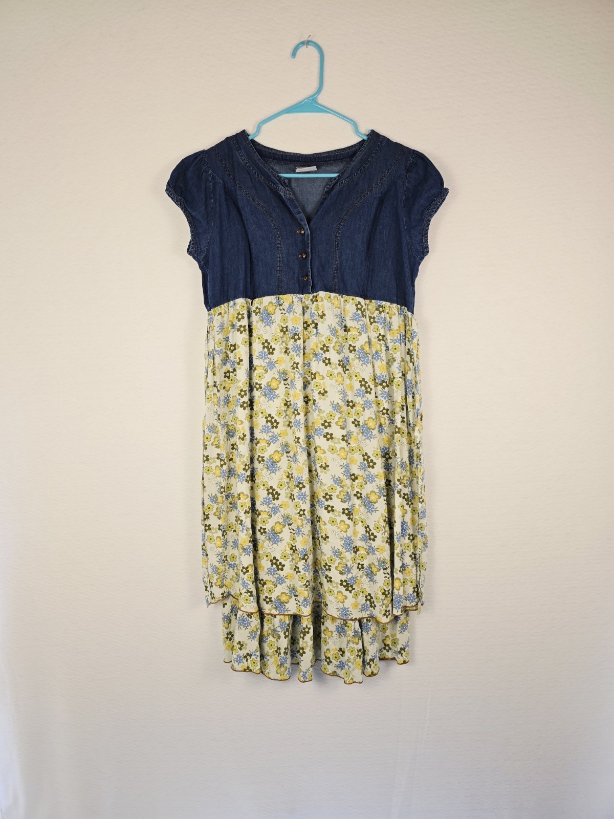 Mother 2 B maternity/breastfeeding Vtg 90s Country Girl Lined Dress. Ladies Med