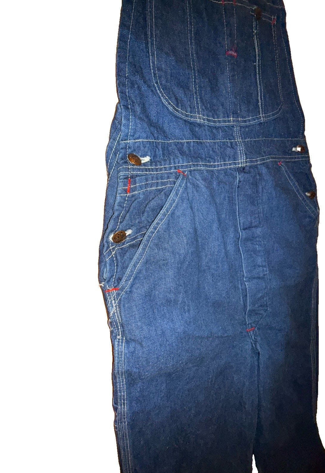 Vintage 1950s 50s Denim Overalls Custom 70s Flare Bell Bottom OOAK Jeans Sz 8