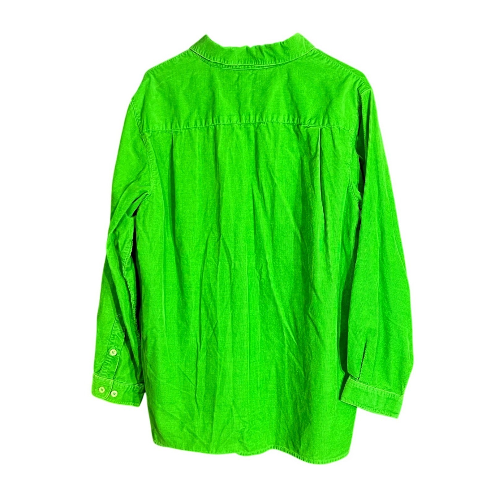 Vintage Quacker Factory Womens Size Large Christmas Ornament Corduroy Shirt