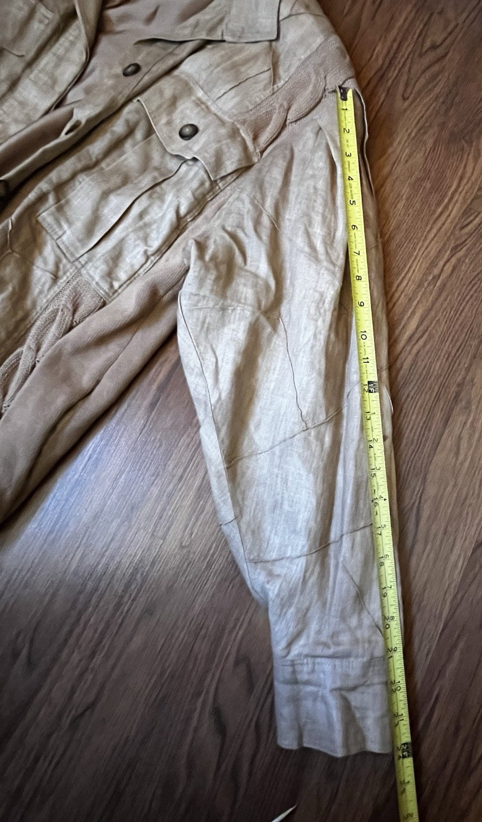 Vintage 80’s Post Modern Dino Valiano Women’s 3 Piece Cotton Tan Outfit D 38