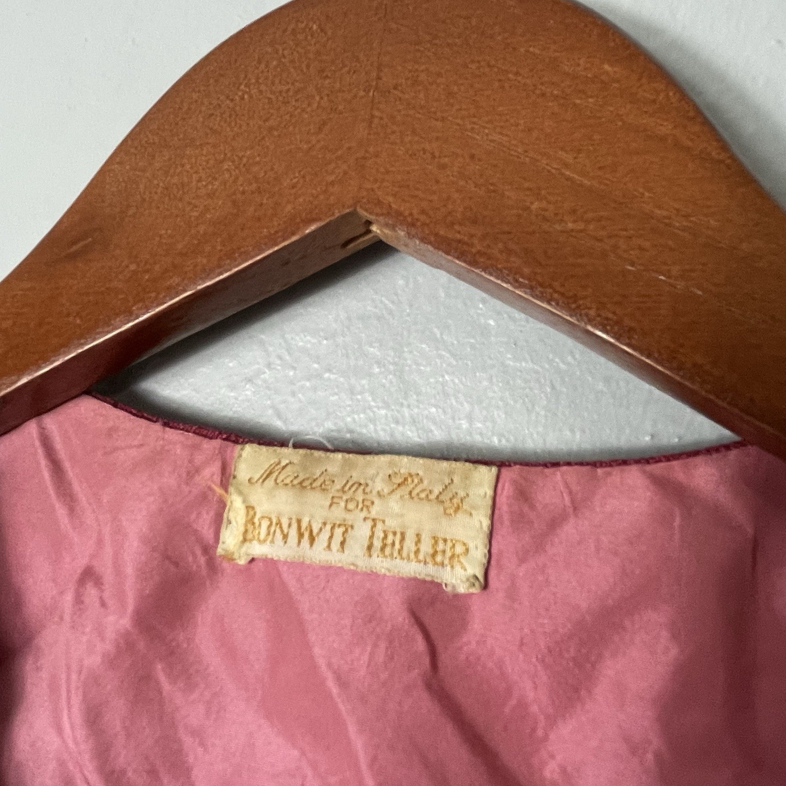 Bonwit Teller True Vintage Sequined Pink Womens Top Small Embellished Rare