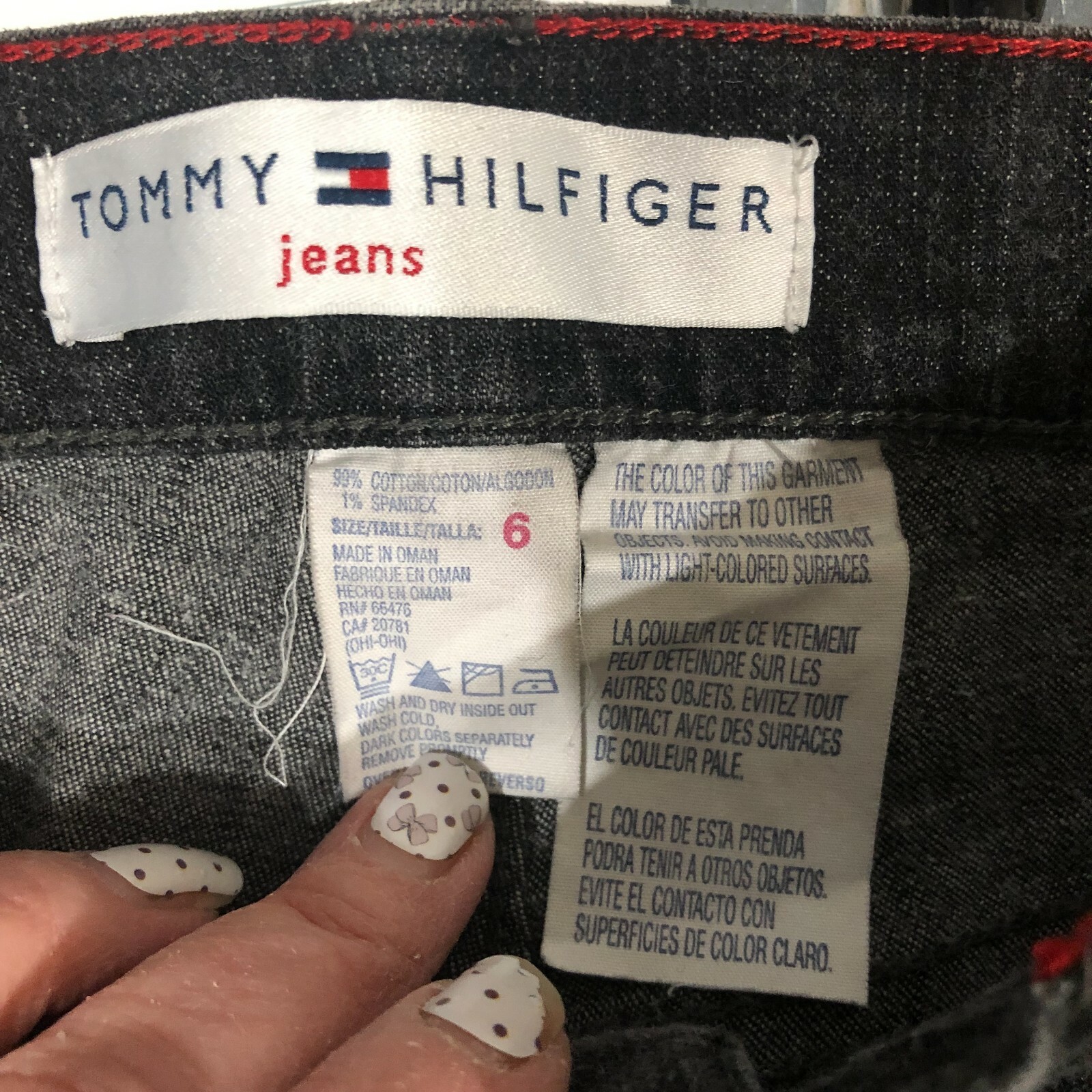 TOMMY HILFIGER Vintage 2003, Black Straight Leg Women’s Jeans Size 6