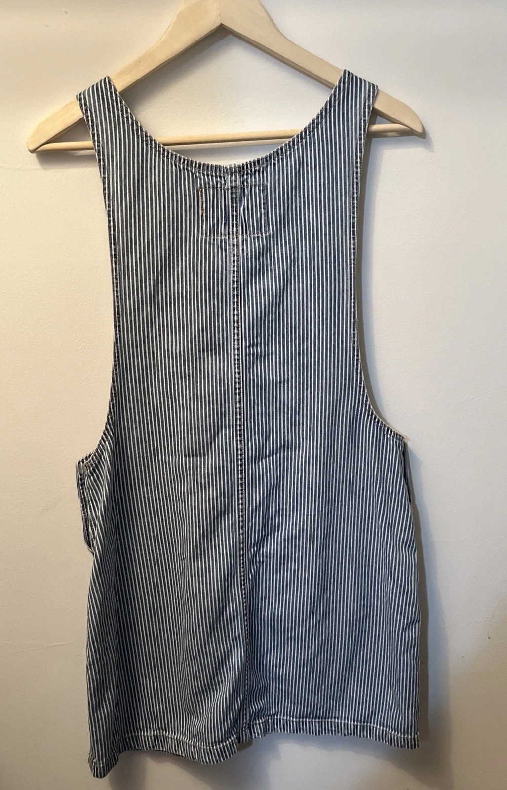 Vintage The Original Outlaw Railroad Conductor Stripe Overall Jumper Size Large