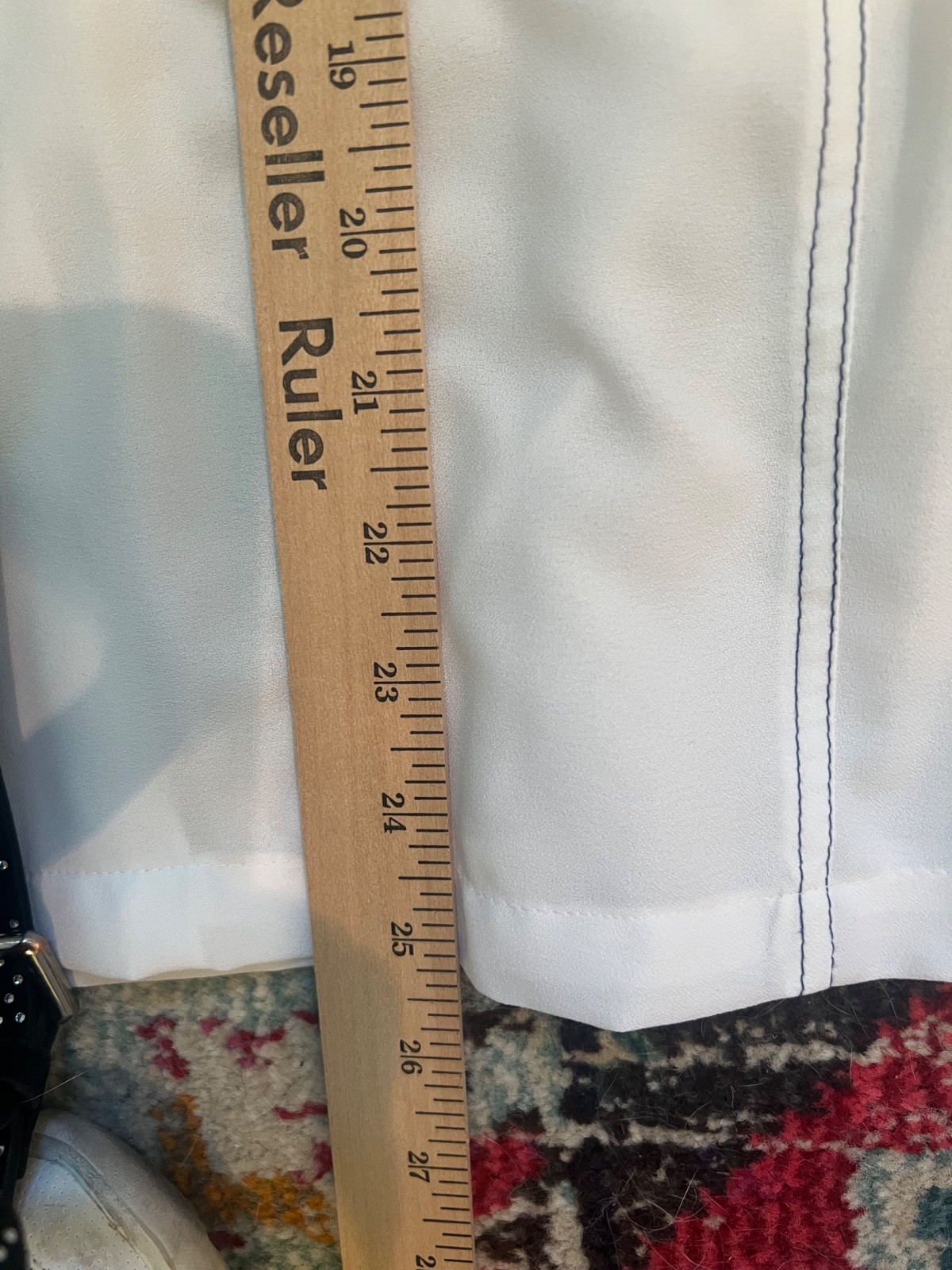 Vintage Women’s BIG COLLAR White Poly Flap Pocket Retro Mod Shirt S Free Ship