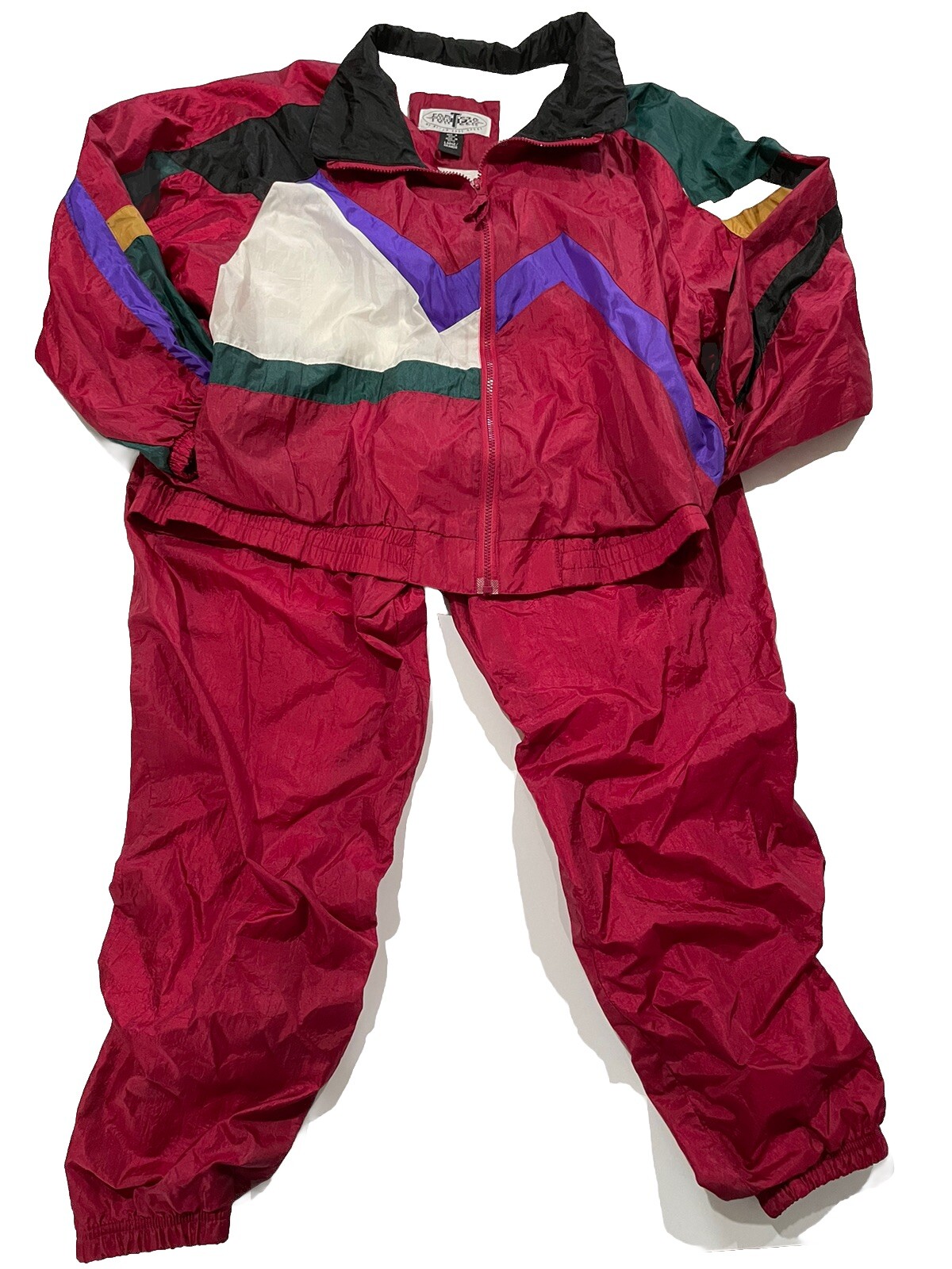 Vintage 90s Womens Forteza By River Edge Jacket & Pants Sz L Jogger, Athleisure