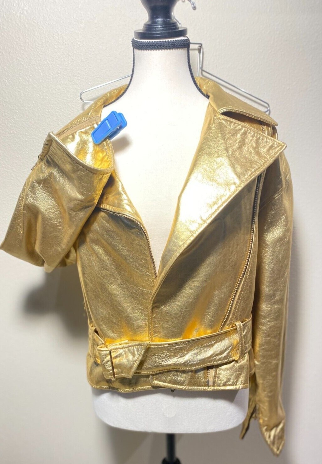 Vintage Leather Gold Llame Womens Jacket and Skirt – Vakko
