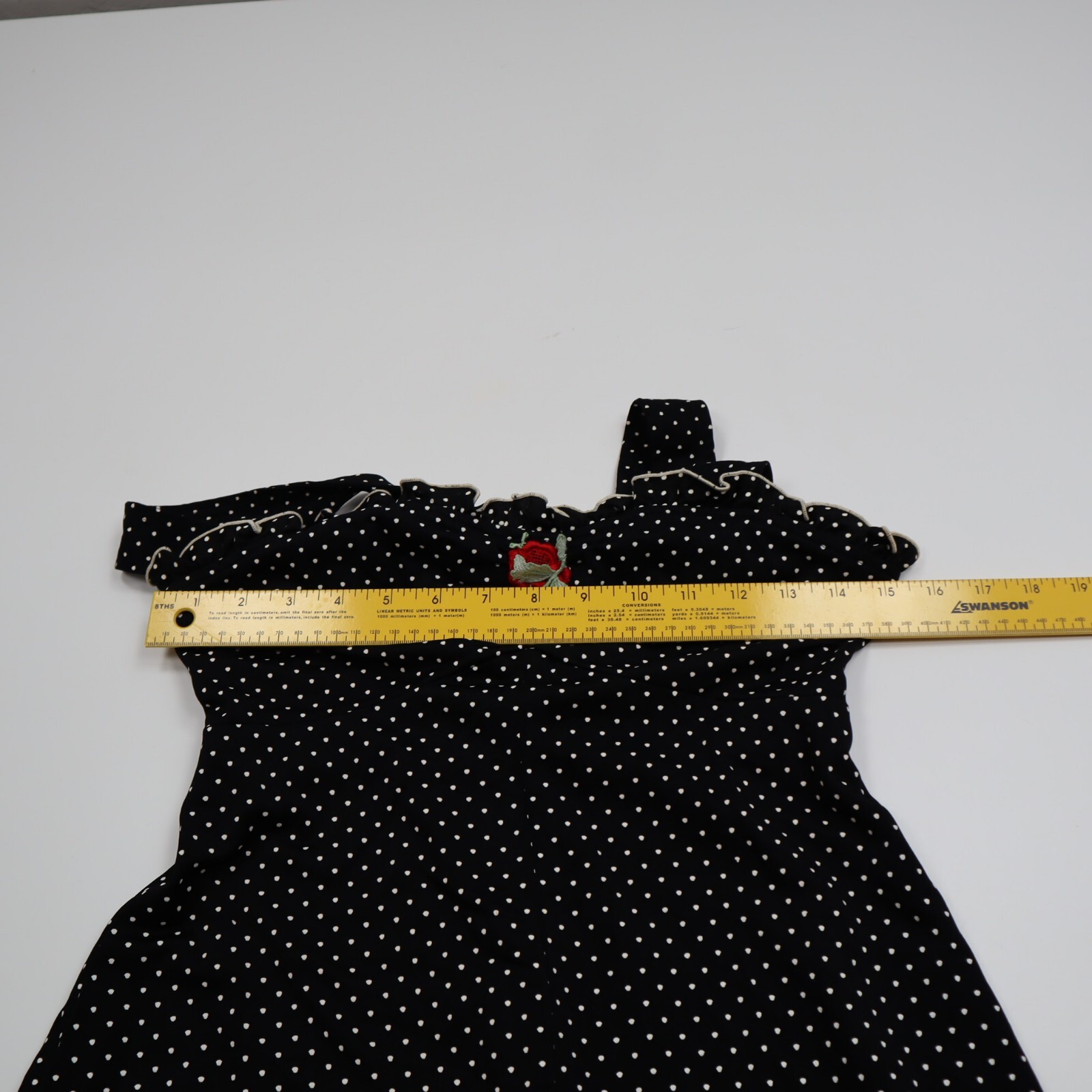 Vintage Terri Black White Polka Dots Summer Juniors Dress Size 9