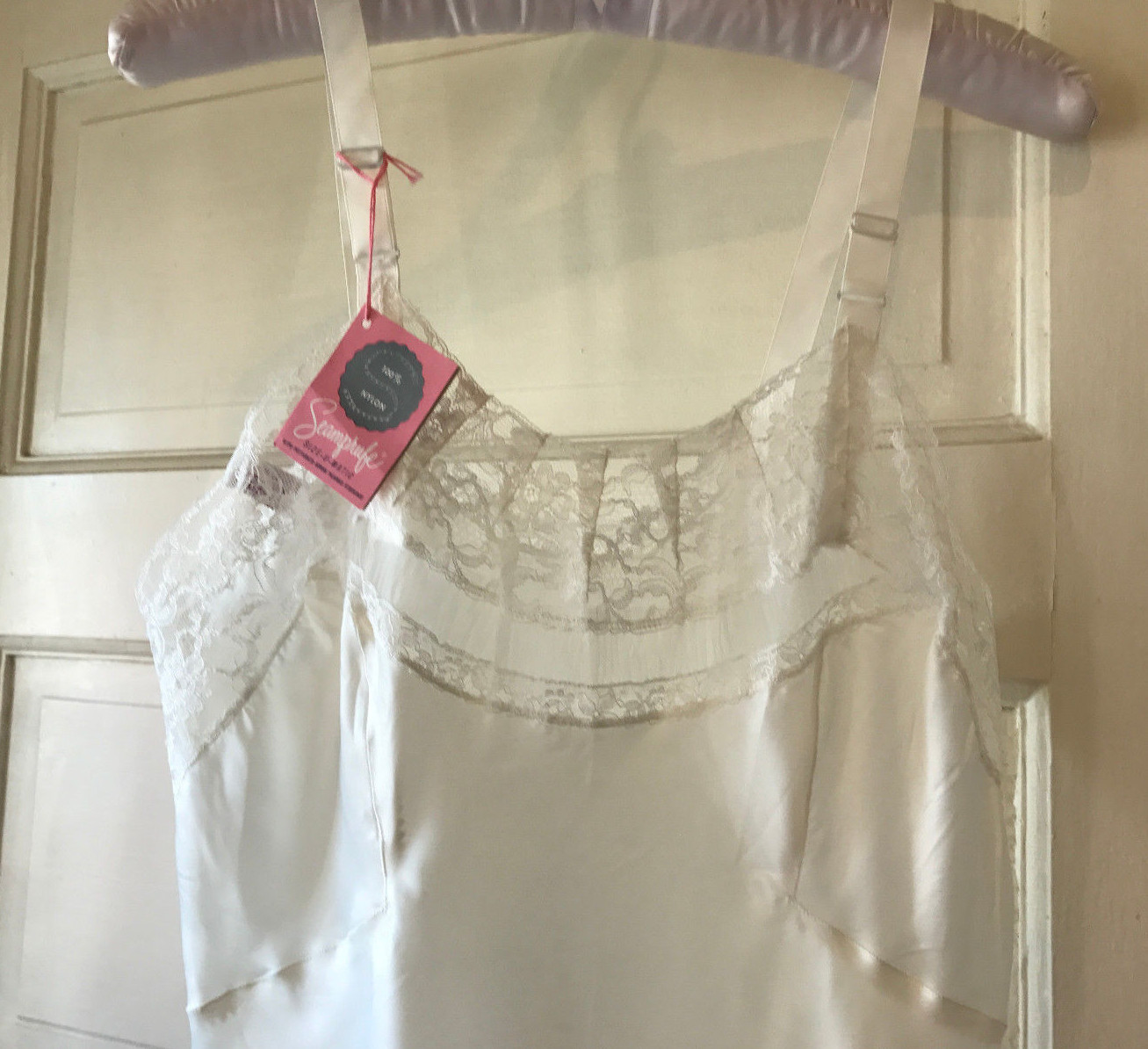 NOS NWT True Vintage Seamprufe Full Slip White Paper Tag 34
