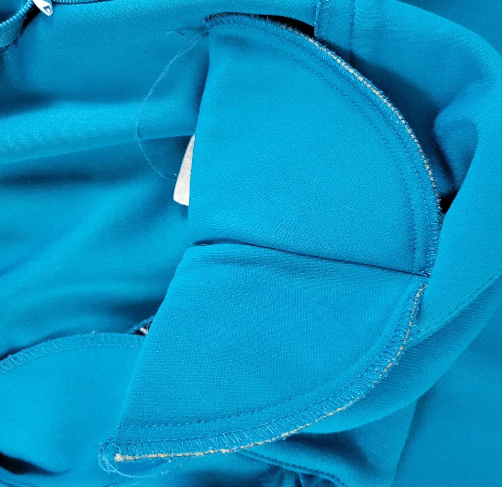 Vintage Impromptu Teal/Turquoise Blouson Dress w Matching Belt Size 12P