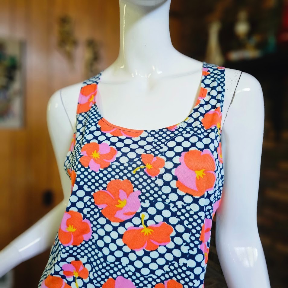 Vtg 70s Mod Op Art Bubble Psychedelic 3pc Tunic Top Wide Bellbottom Pantsuit M/L