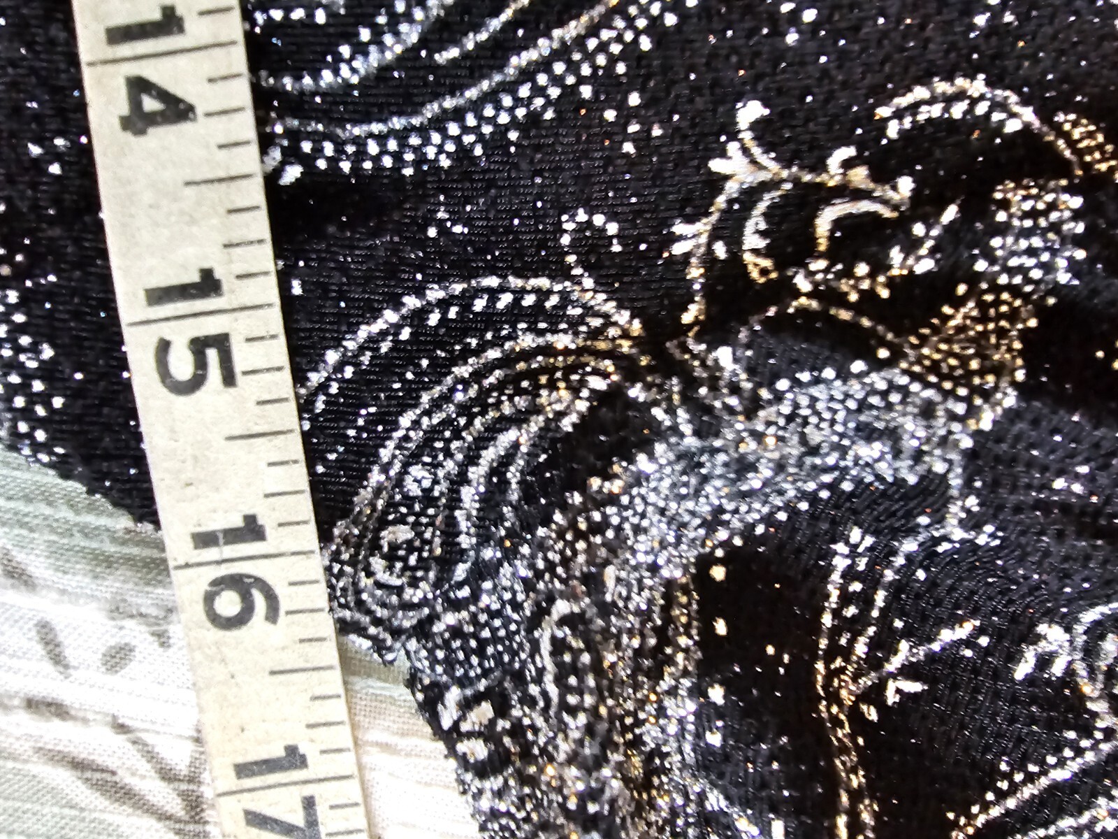Vintage 90s J.B.S. Glitter Paisley Blouse sz Medium