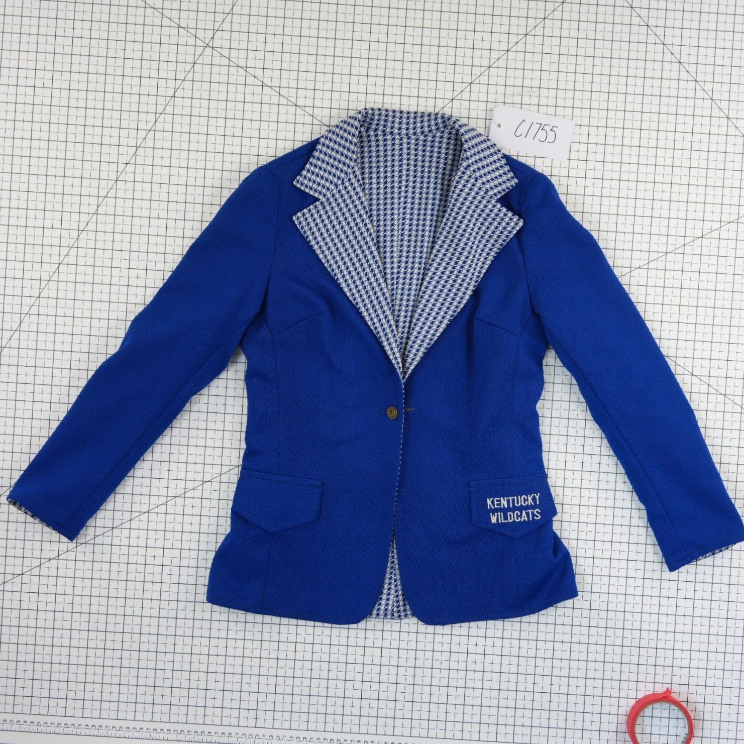 Kentucky Wildcats Blazer Women’s Size 14 Blue Reversible Knit Vintage Hand Made
