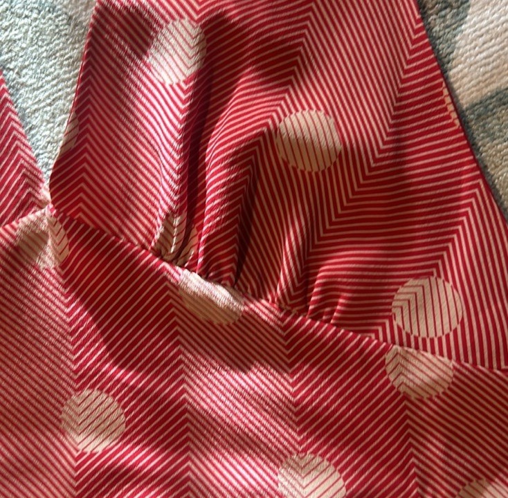 Vintage L.A.M.B Gwen Stefani Silk Halter Top Red Polka Dot Rockabilly Y2K Grunge