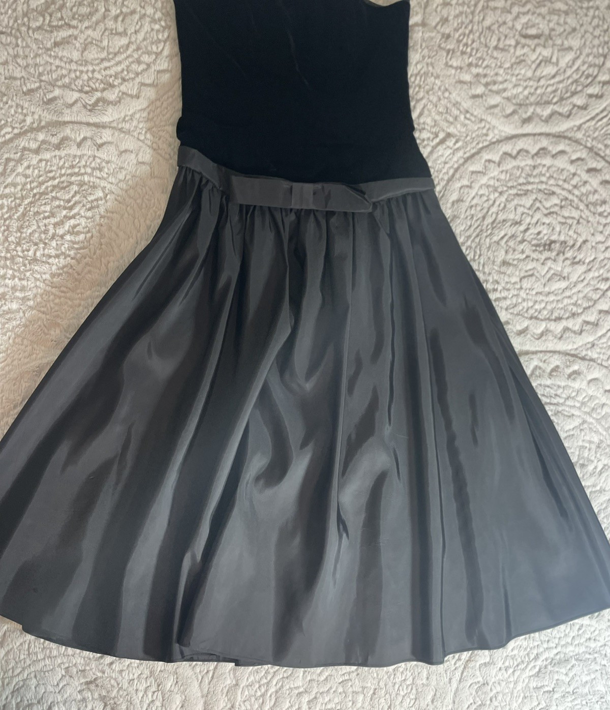 Vintage S.G.Gilbert 1980’s Prom Dress Black Velvet/Taffeta Party Dress Sz 12