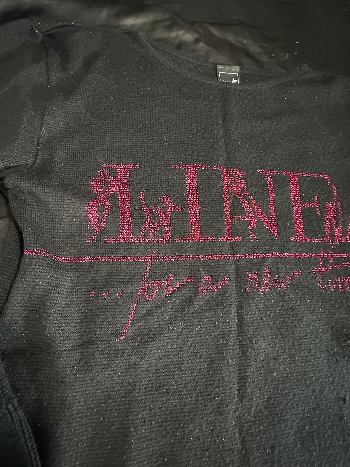 Mondi Vtg LINEA „For a new time” Women’s Sweater Size L Pink Metallic Germany