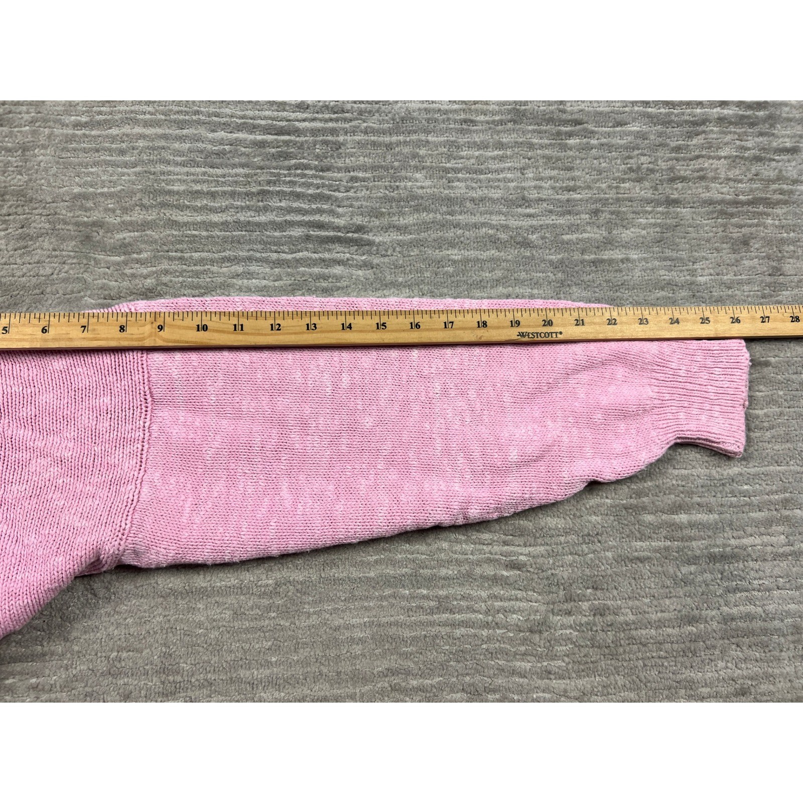 Club Run Sport Sweater Womens XL Pink Cotton Crewneck Marl Knit Vintage Slouchy